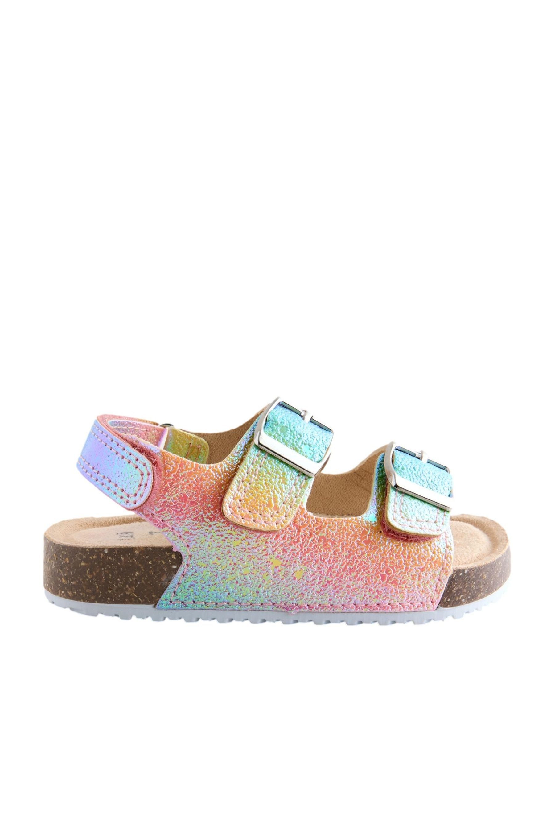 Sandalen mit zwei Riemen, weite Passform Sandale