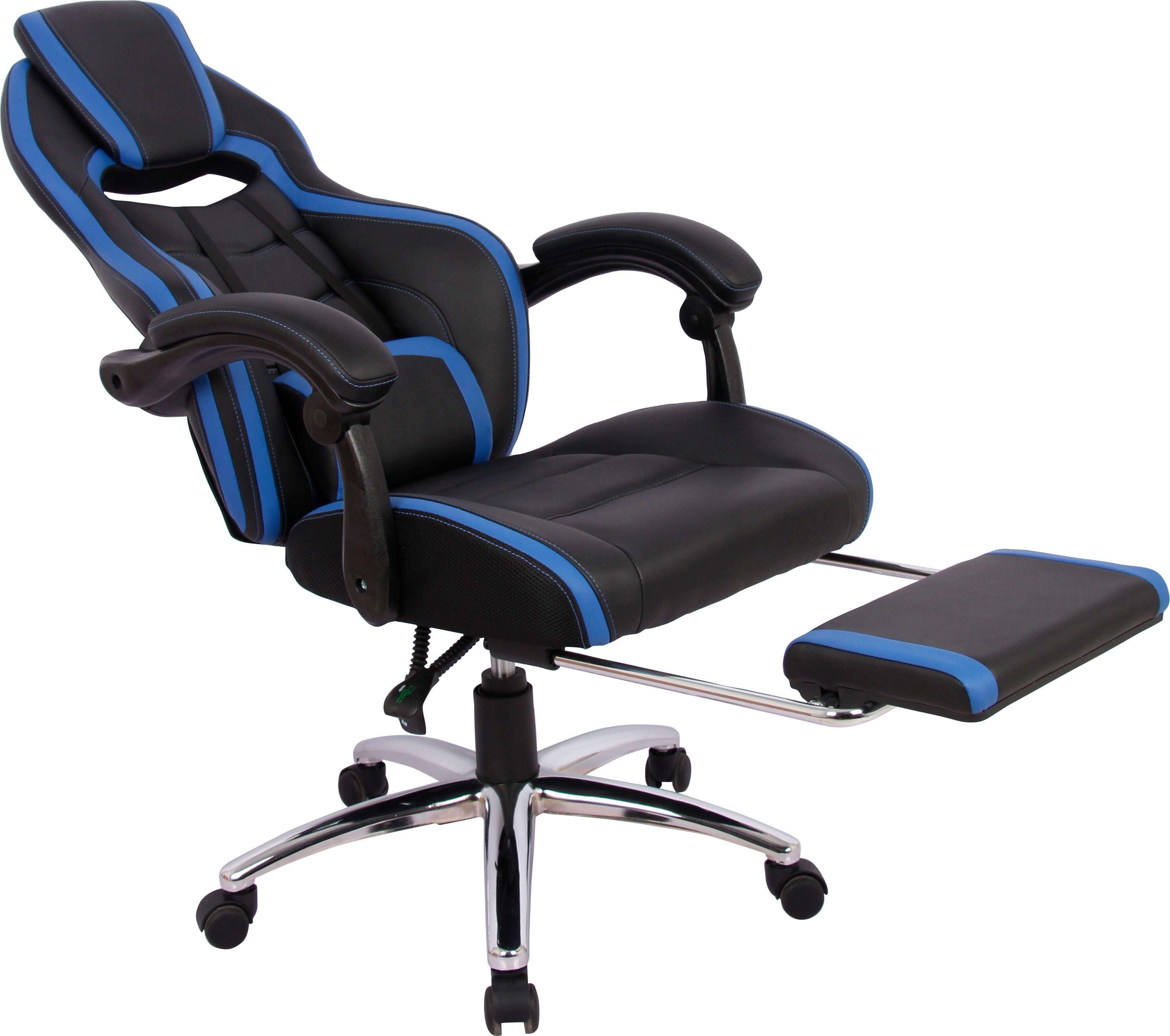 mit mit ergonomischen ausziehbarer Funktionen vielen Chefsessel komfortabel INOSIGN Sprinta Gaming-Stuhl Fußstütze, gepolstert 1,