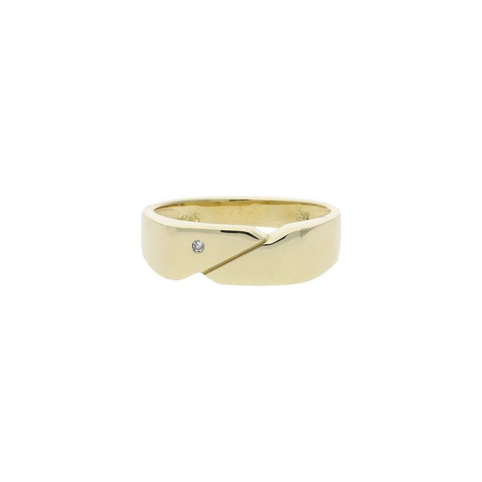 JuwelmaLux Fingerring Ring Gold mit Diamant(en) (1-tlg) Herren Ring Gold 333/000 inkl. Schmuckschachtel