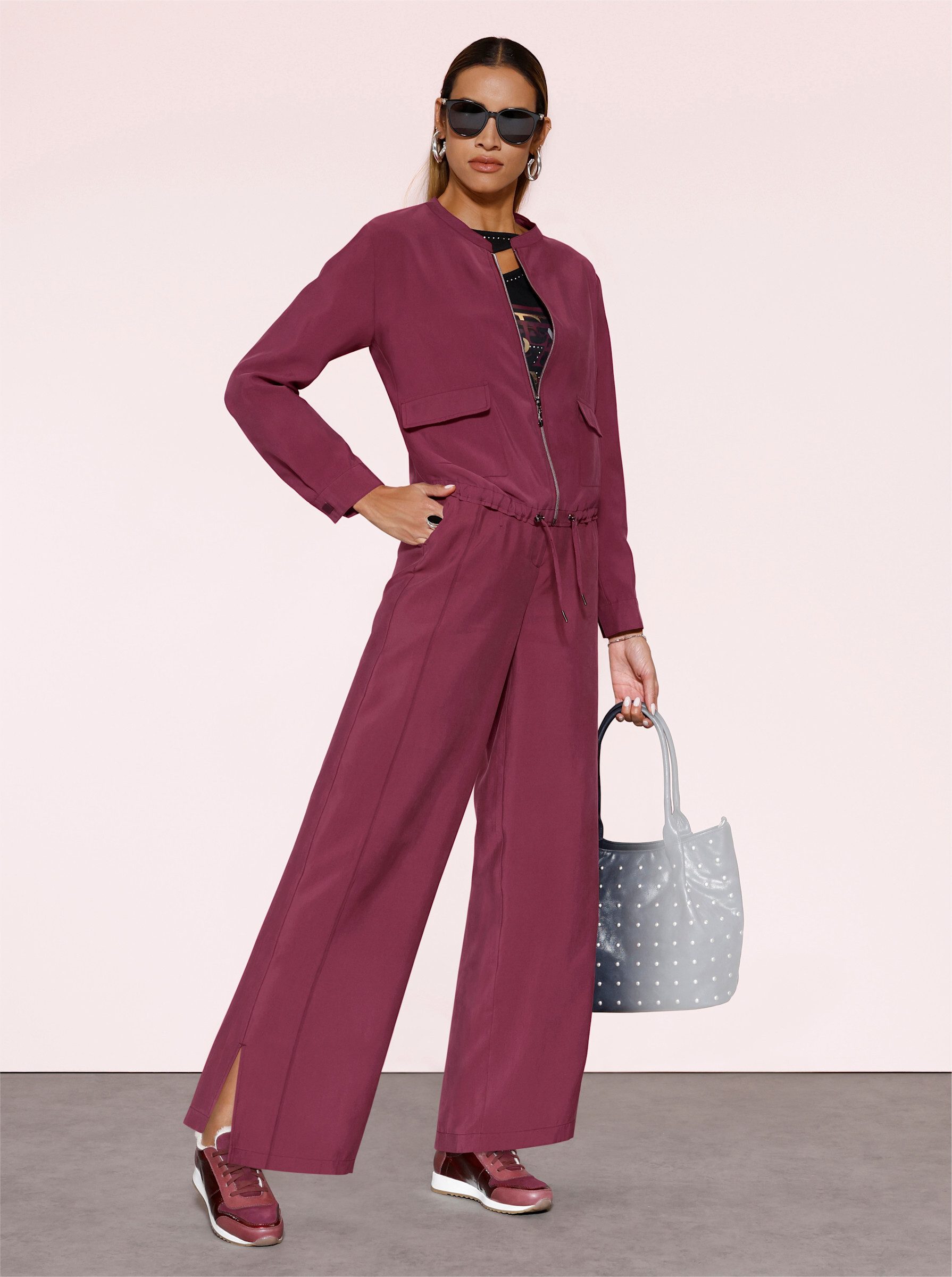 creation L Blusenblazer Modal-Blouson Langarm