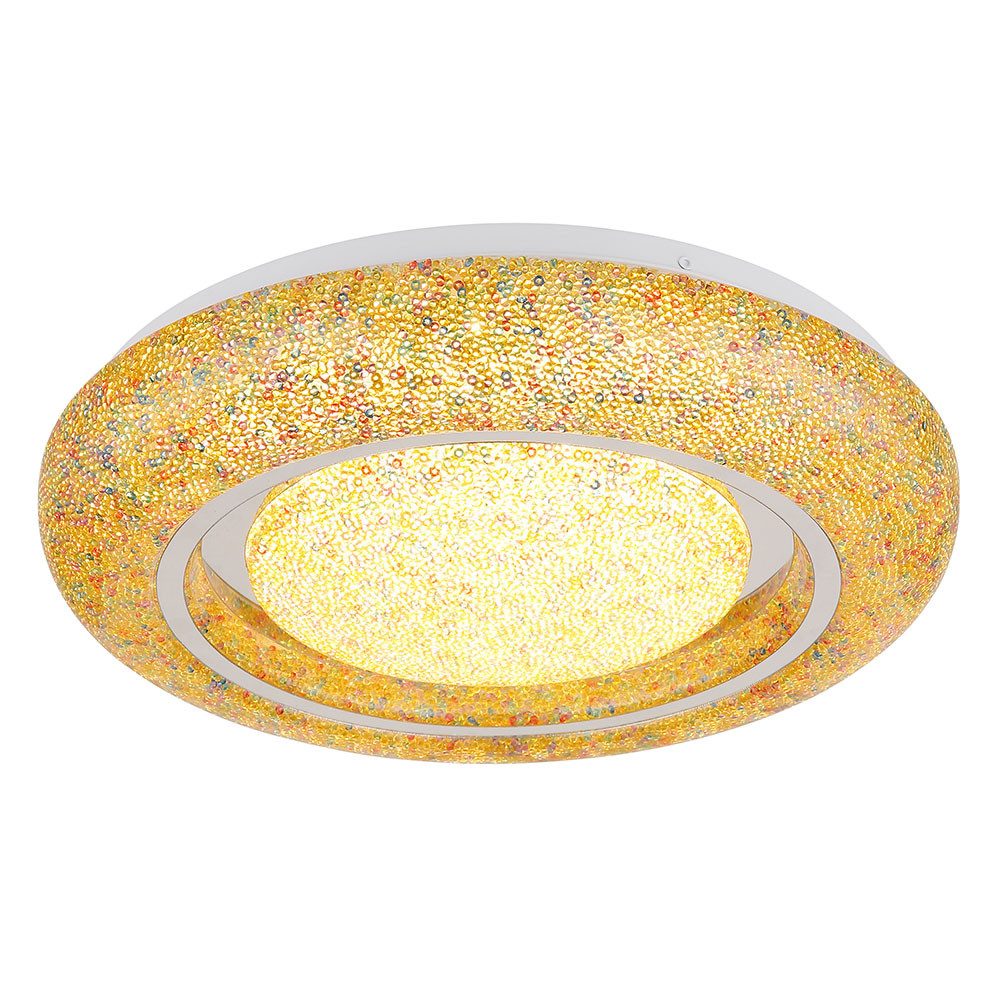 GLOBO LIGHTING LED Deckenleuchte, LED-Leuchtmittel fest verbaut, Warmweiß, Deckenleuchte Wohnzimmerleuchte Kristalllampe LED bunt klar weiß