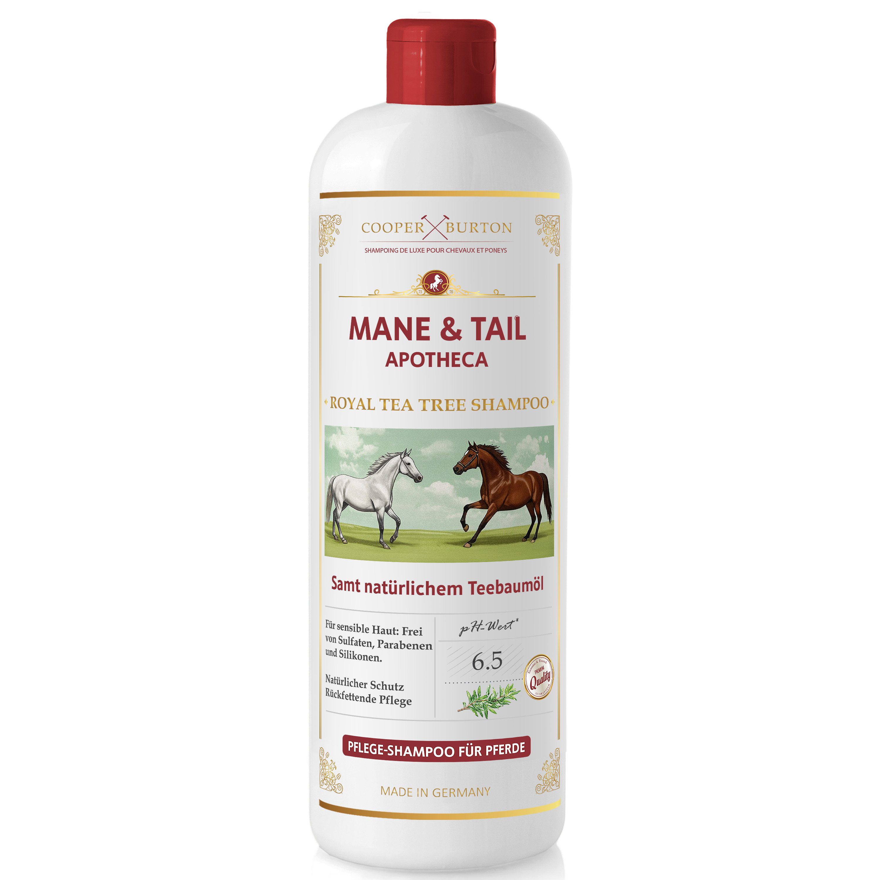 Cooper&Burton Haarshampoo Pferdeshampoo Pferde & Ponys Pflege für Mähne, Schweif & Fell 500 ml, 1-tlg.