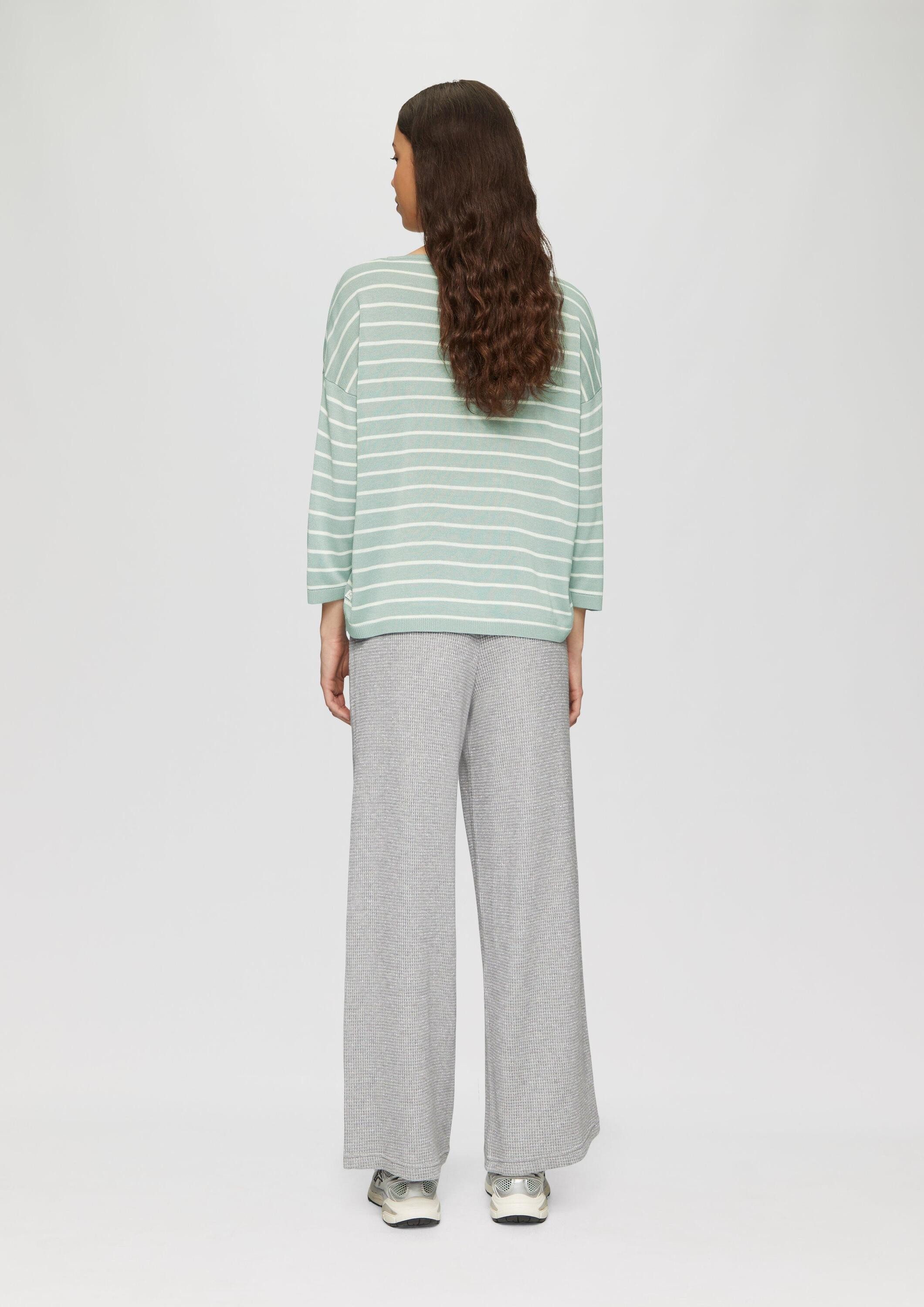 QS Longpullover Strickpullover Leichter Strickpullover aus Viskosemix