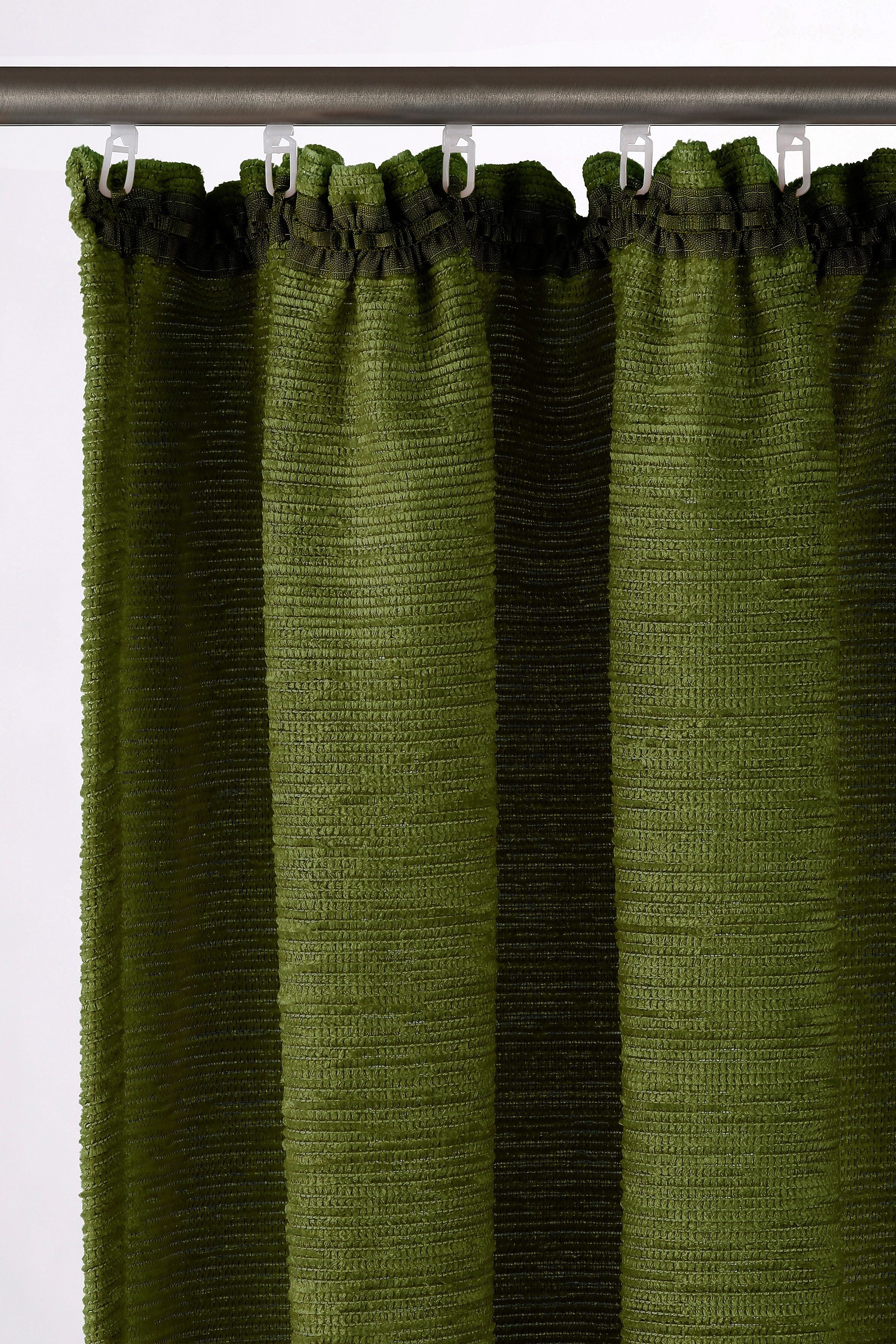 Wirth Vorhang Trondheim B (1 St), Kräuselband, blickdicht, Chenille, nach Maß
