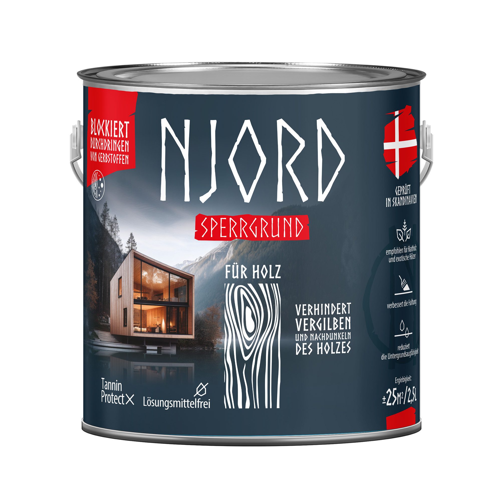 NJORD Holzgrundierung NJORD Sperrgrund für Imprägnierungen und Farben - 2,5L