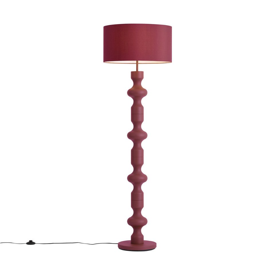 Qazqa Stehlampe Captain, ohne Leuchtmittel, Warmweiß, QAZQA Stehlampe, e27, Rot, Stahl, Retro