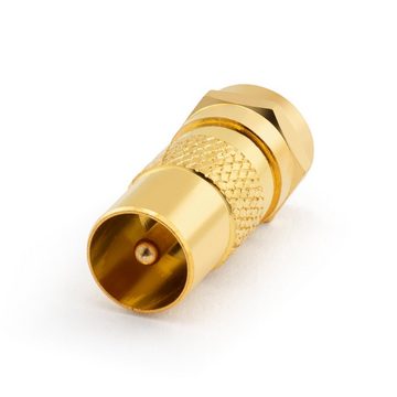 conecto conecto Antennen-Adapter, F-Stecker auf IEC-Stecker, Adapter zum Verbi SAT-Kabel