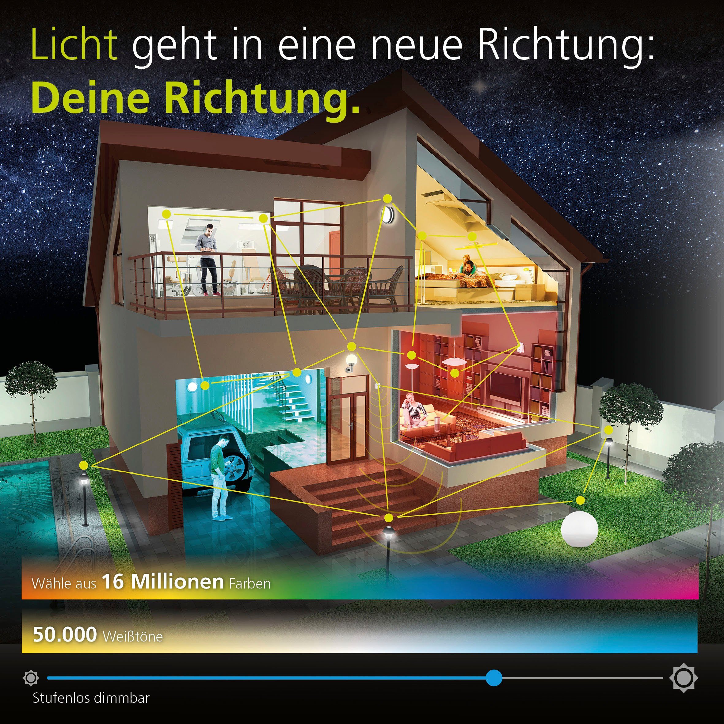 Helligkeitsstufen, Smart Farben mehrere Smart Deckenleuchte fest EGLO Home Tageslichtweiß, TOTARI-C, Ø60cm, Deckenlampe und Farbwechsel, LED Home, Neutralweiß, Warmweiß, dimmbar, Dimmfunktion, Weißtöne Kaltweiß, integriert, einstellbar