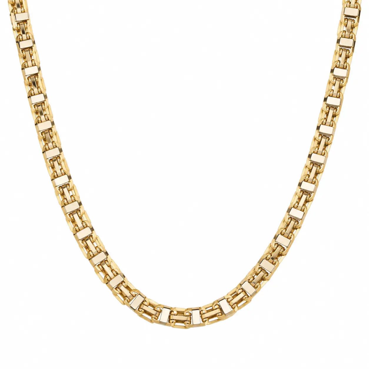 Suzan Gold Kette ohne Anhänger Bicolor Link – Gliederkette in Bicolor aus 750 Gold, Zeitloses Design, vielseitig kombinierbar, ideal als Geschenk
