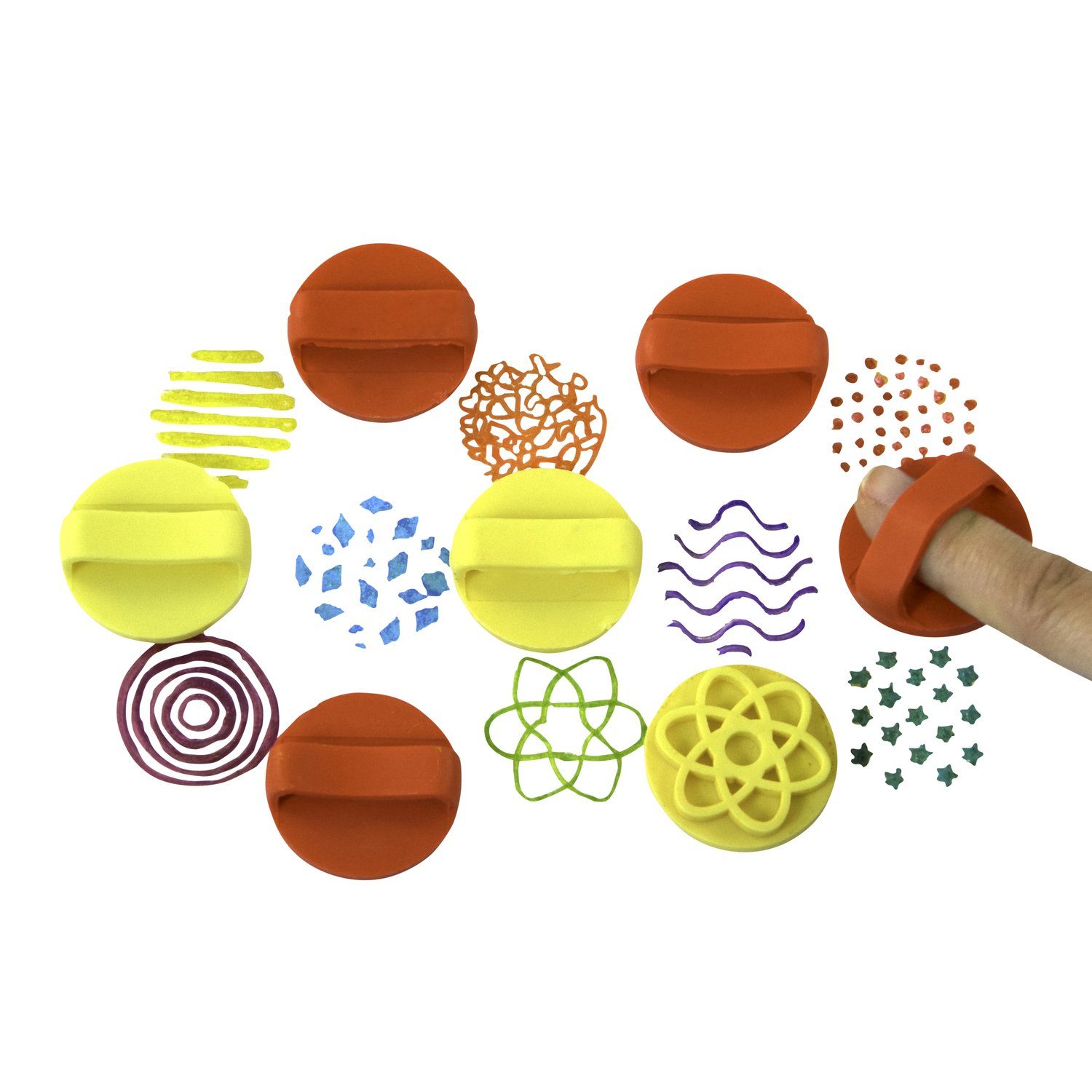 Stempel Fingerstempel Muster 8er Set