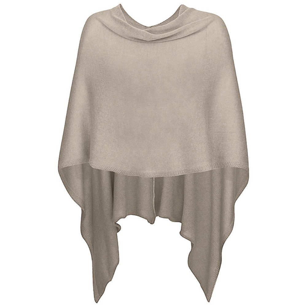 Mississhop Strickponcho Damen Poncho Cape Überwurf Strickponcho feiner Strick 221