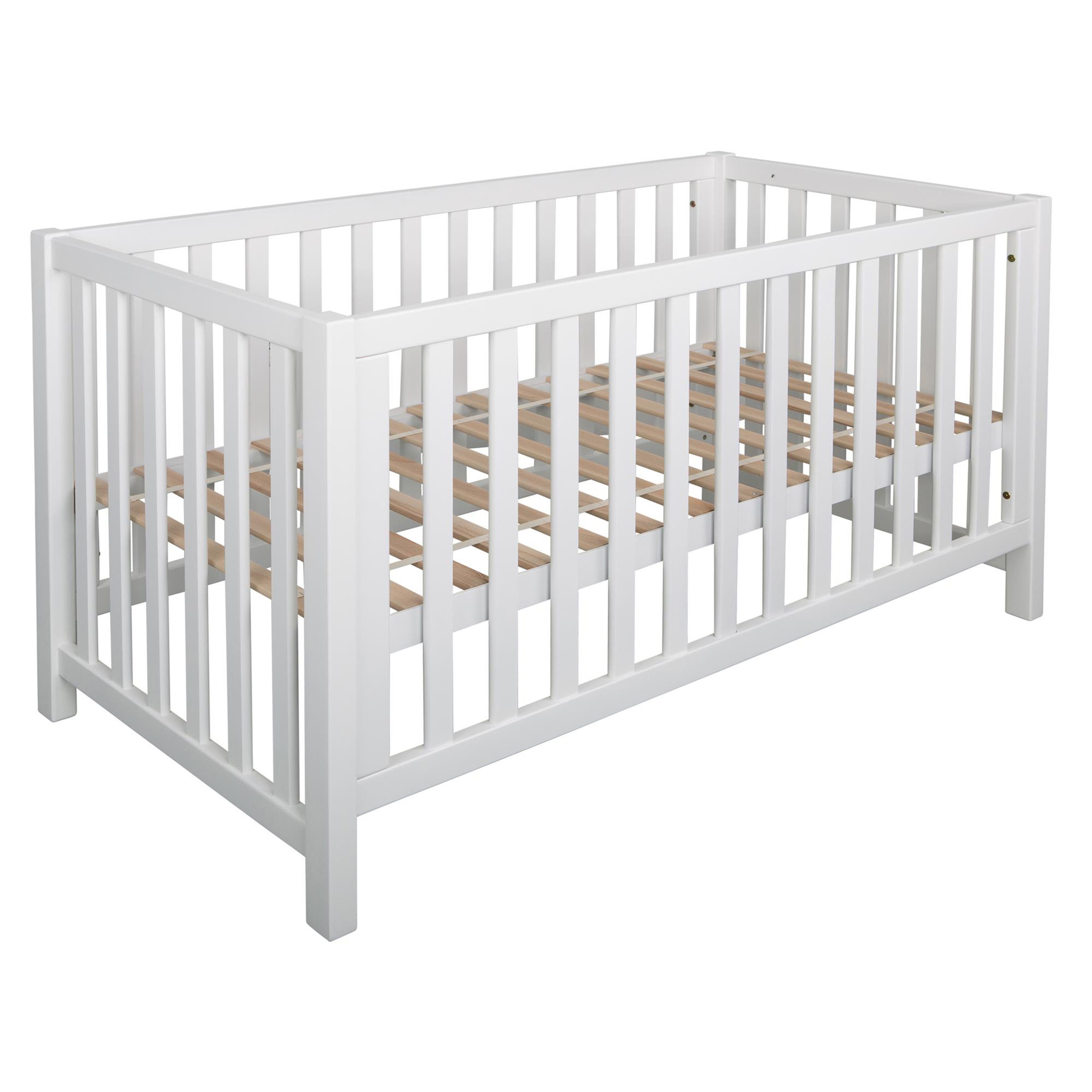 Babybett Babybett Kinderbett inkl. Rollrost umwandelbar zum Sofa