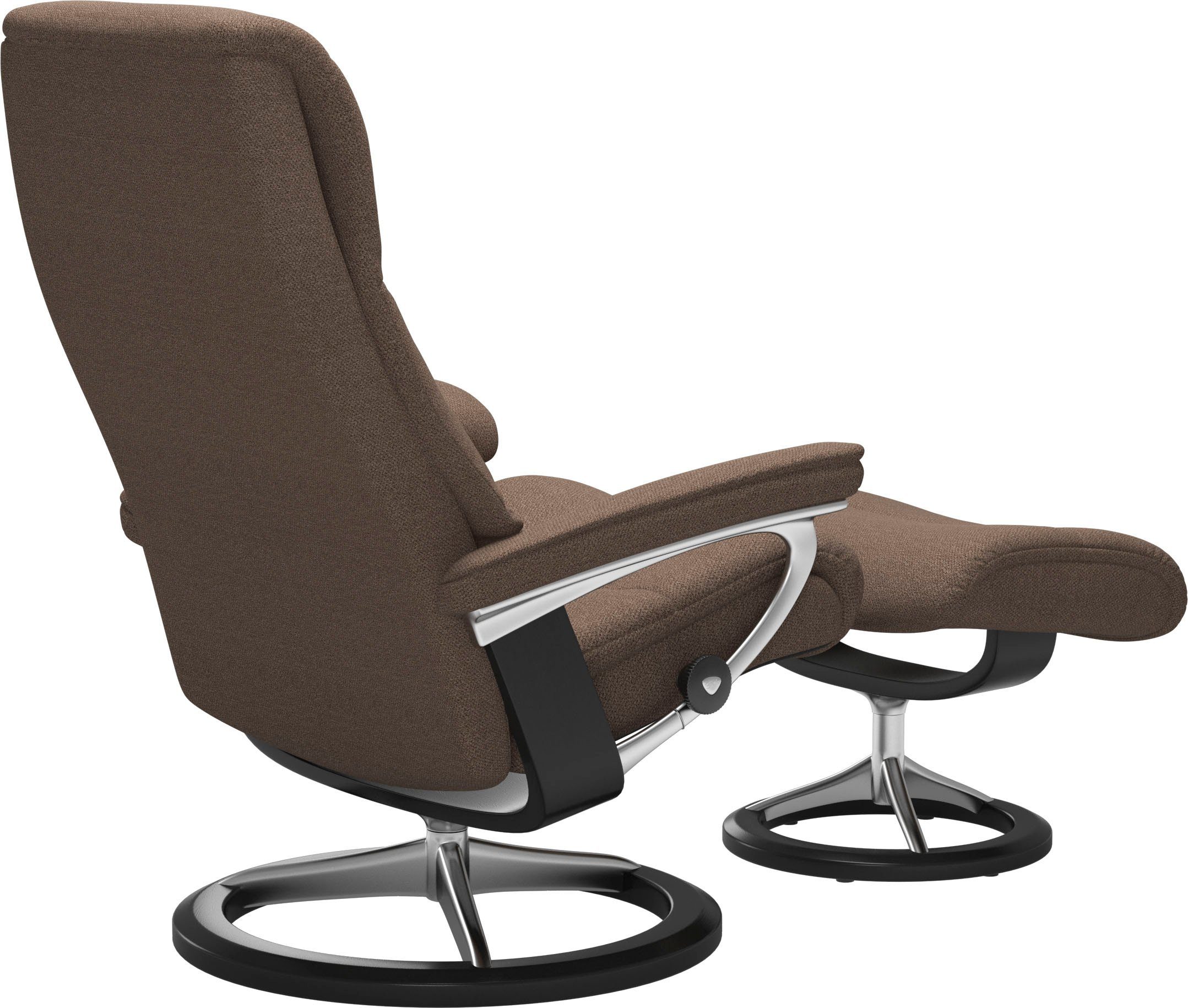 Stressless® Relaxsessel View Hocker), mit Signature (Set, Base, L,Gestell Schwarz mit Größe Relaxsessel