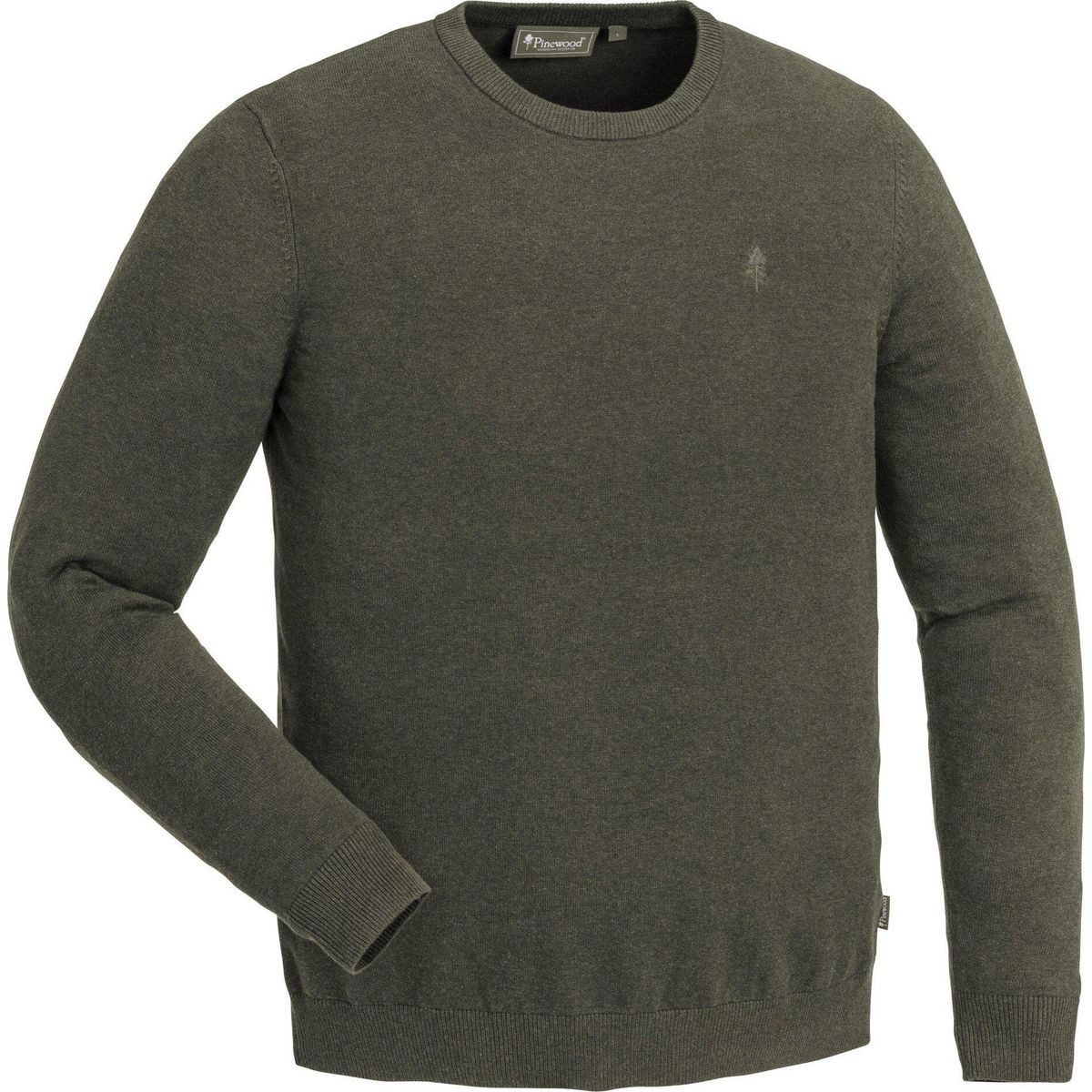 Pinewood Sweatshirt Värnamo Crewneck Knitted Sweater Eleganter und komfortabler Strickpullover aus nachhaltiger Baumwolle