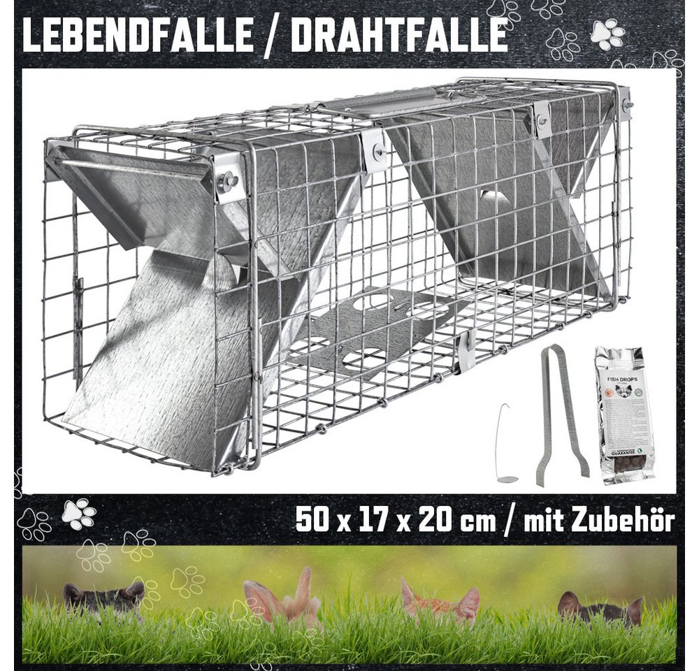 Thumbnail - Petigi Lebendfalle Tierfalle Lebendfalle Marderfalle Drahtfalle 50 x 17 x 20cm Petigi