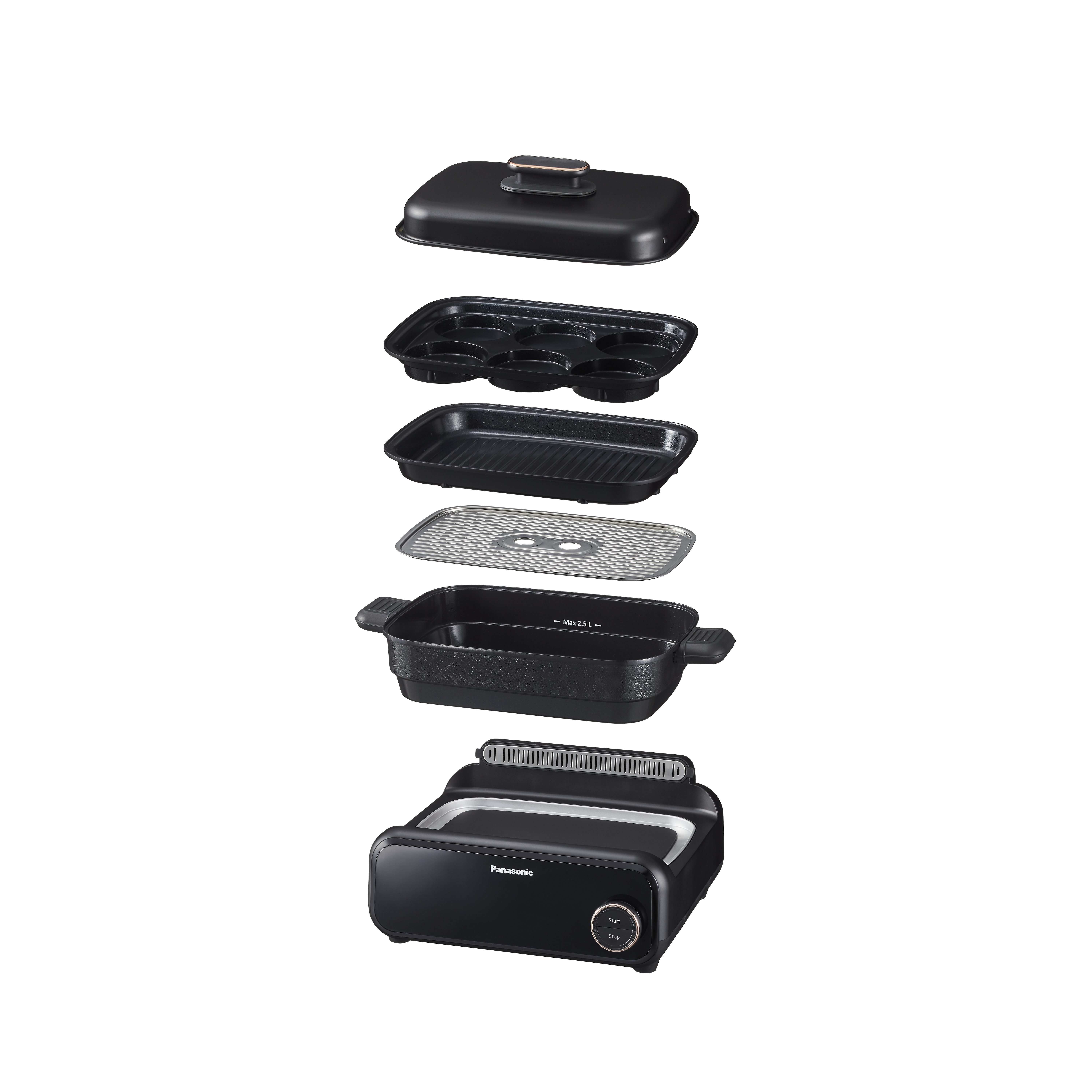 Panasonic Multikocher NF-GM400KXE, 1400 W, 4-in-1 für vielfältige kulinarische Möglichkeiten