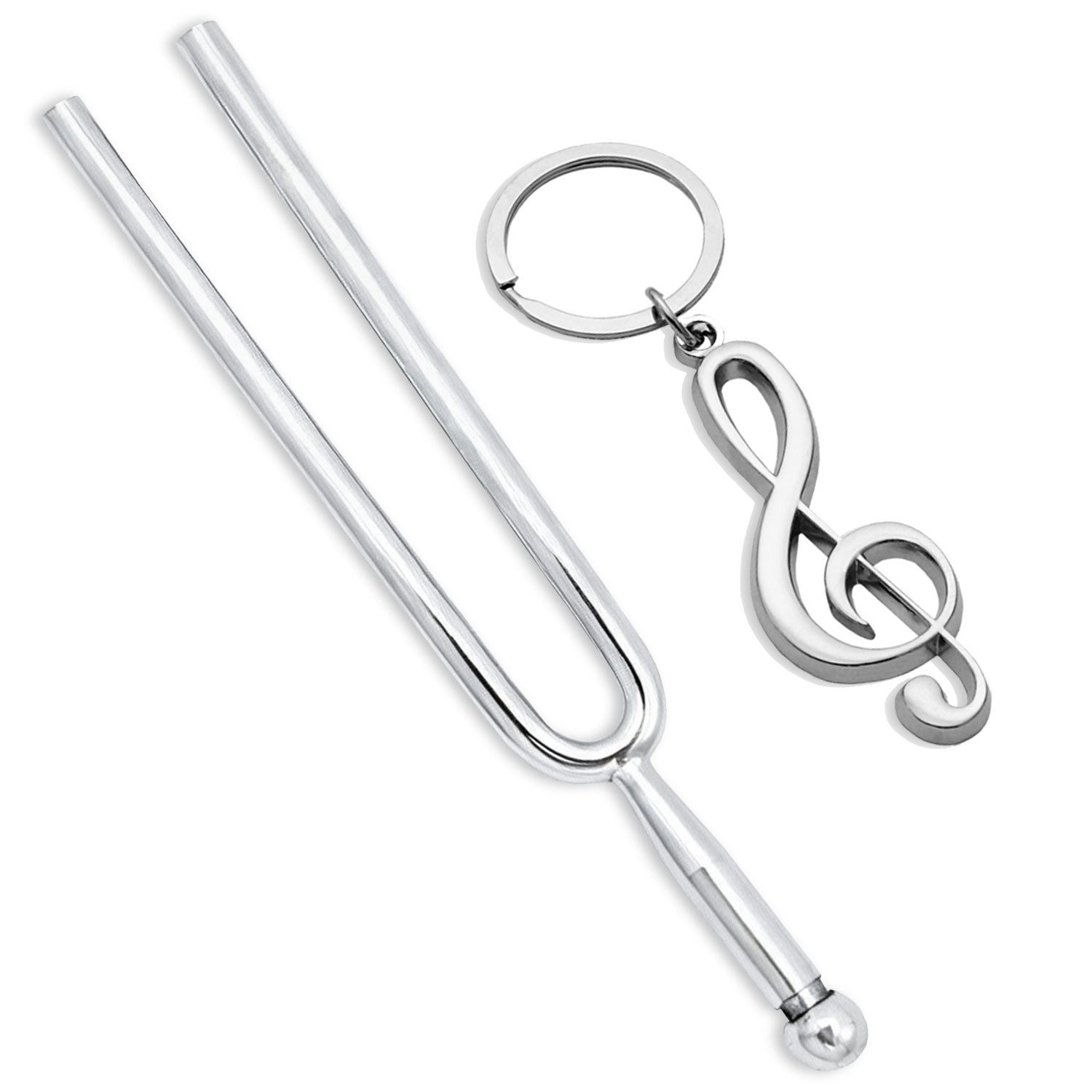 keepdrum Stimmgerät keepdrum Stimmgabel KDTFA 440Hz Ton A1 mit Schlüsselanhänger, (1-tlg), Vorteils-Set mit Schlüsselanhänger