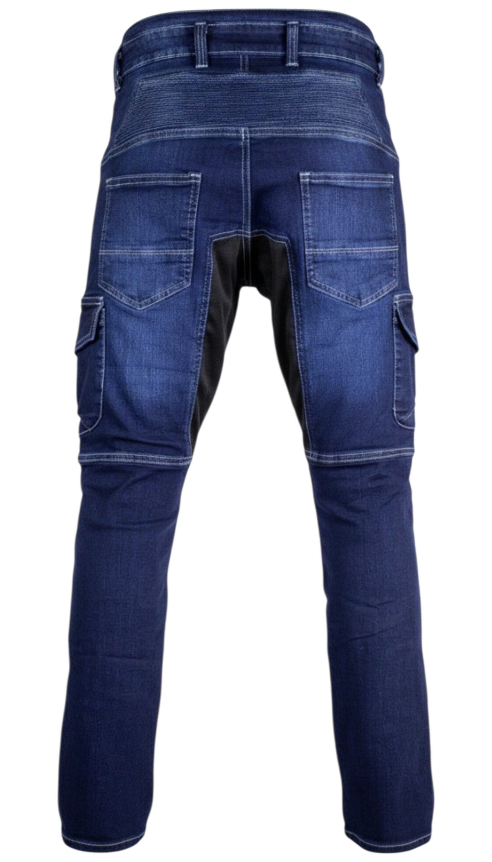 MDM Motorradhose Herren Motorrad Jeans mit Protektoren, Cargo Biker Hose – Bild 5 von 5