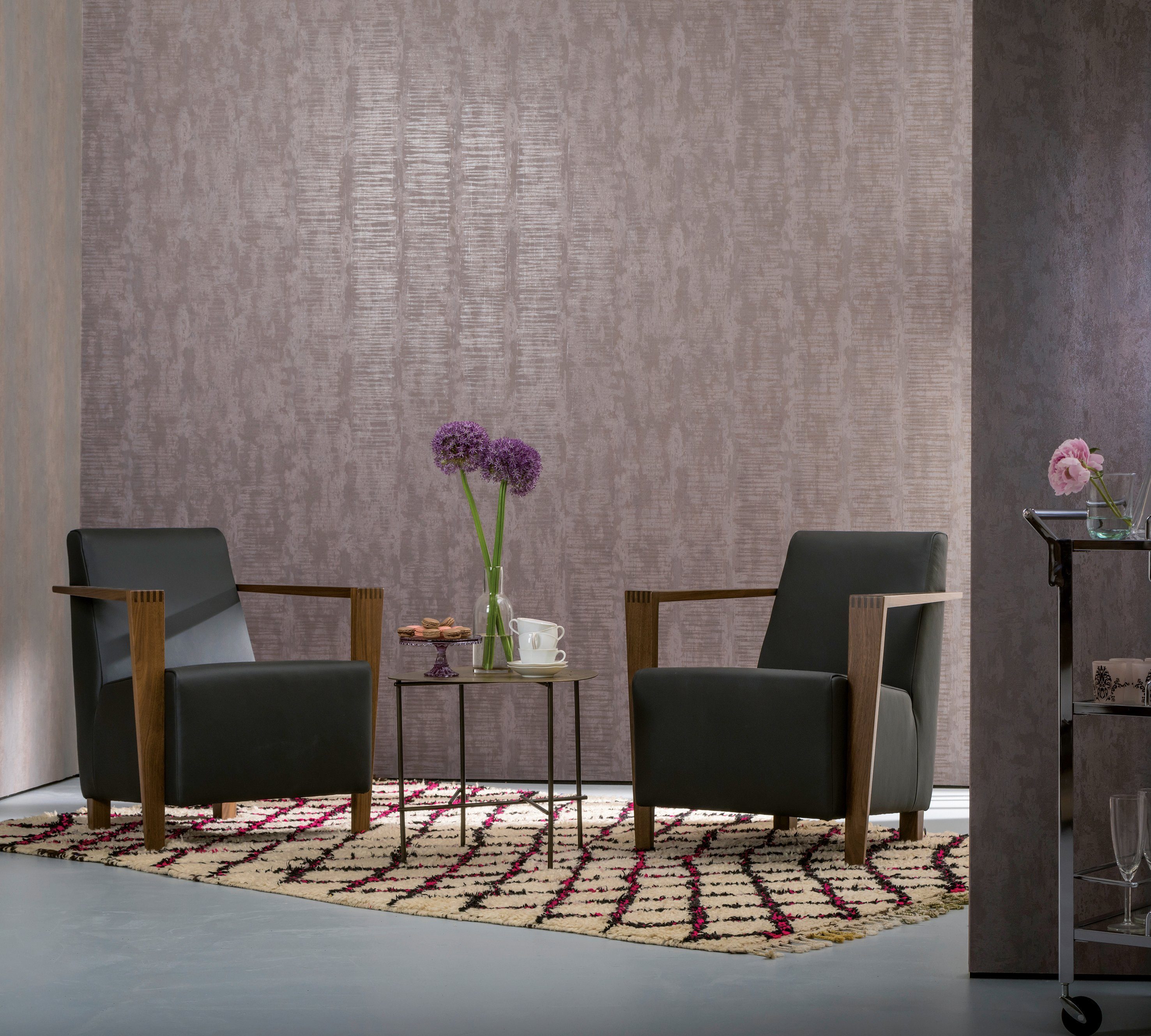 Marburg Vliestapete, gestreift, moderne Tapete für Wohnzimmer Schlafzimmer Küche