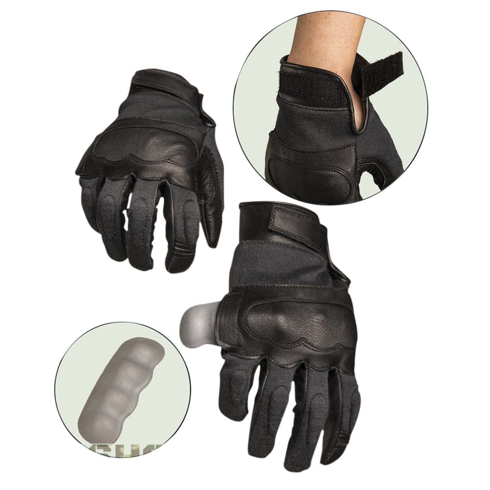 Mil-Tec Lederhandschuhe Security Schnittschutz Handschuhe mit günstig online kaufen
