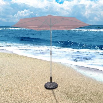 COSTWAY Schirmständer, Sonnenschirmfuß, aus Metall, rund, bronzen