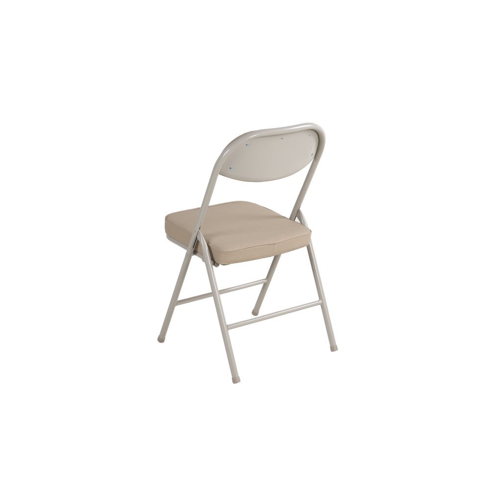 BBG Faltstuhl 4er Set Klappstuhl Gepolstert Faltstuhl mit Rückenlehne (Metallrahmen Stahl, Kunstleder Sitz, Klappstühle Belastbar 100 kg), Platzsparend für Küche Büro Party Camping Gäste