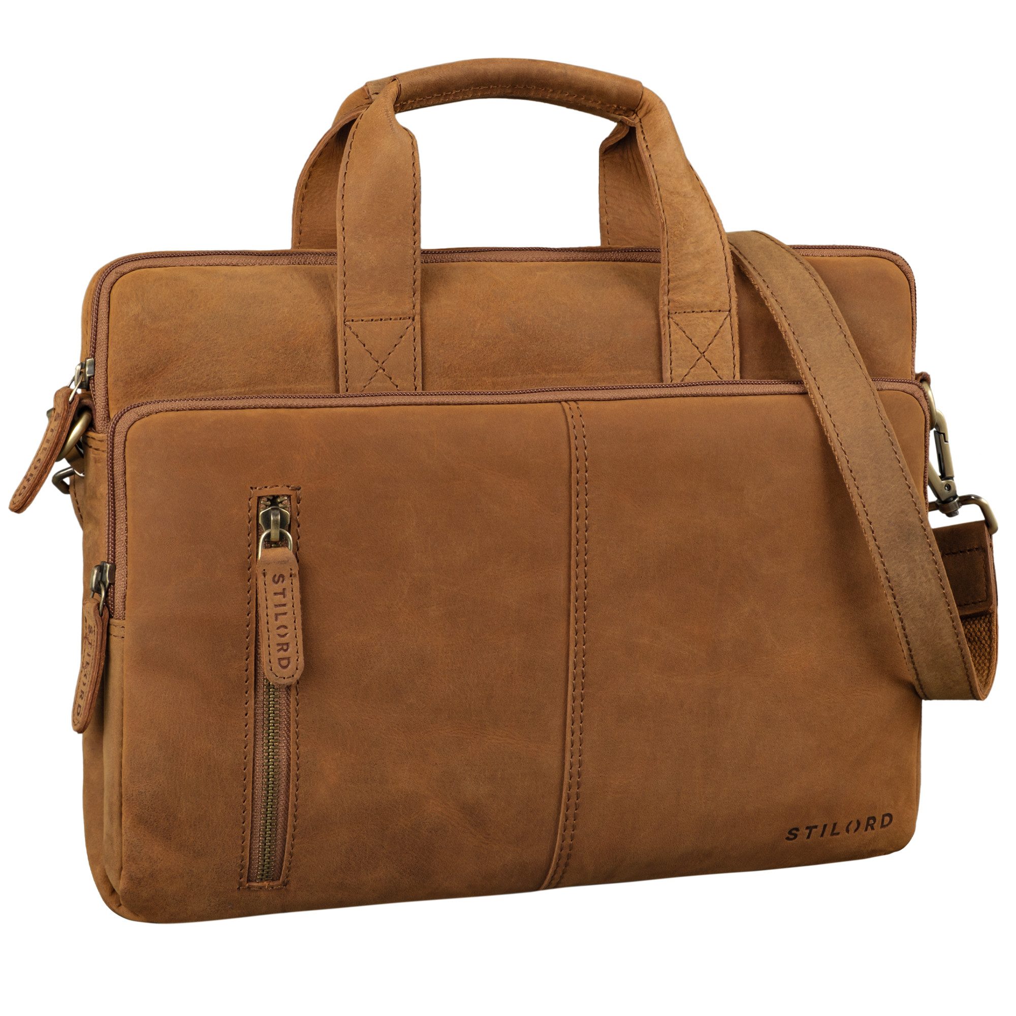 Laptoptasche "Raihn" Leder Umhängetasche Herren 13.3 - 14 Zoll
