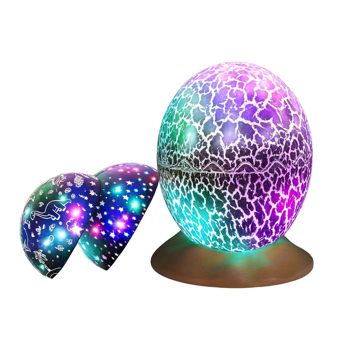 COFI 1453 LED Nachttischlampe Dinosaurier Ei Nachtlicht mit Sternenhimmel P günstig online kaufen