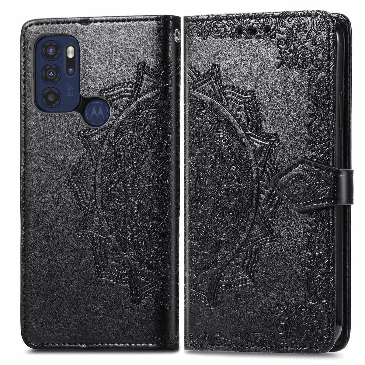 König Design Handyhülle Motorola Moto G60S, Schutzhülle Schutztasche Case Cover Etuis Wallet Klapptasche Bookstyle