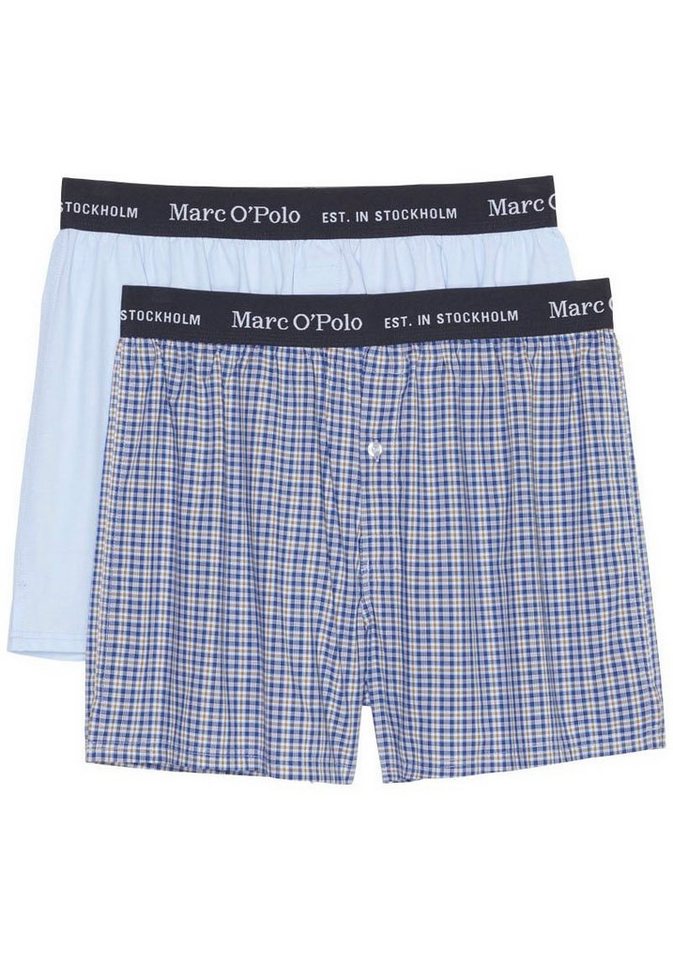 Marc O'Polo Boxer (Packung, 2-St) Kariertes Muster