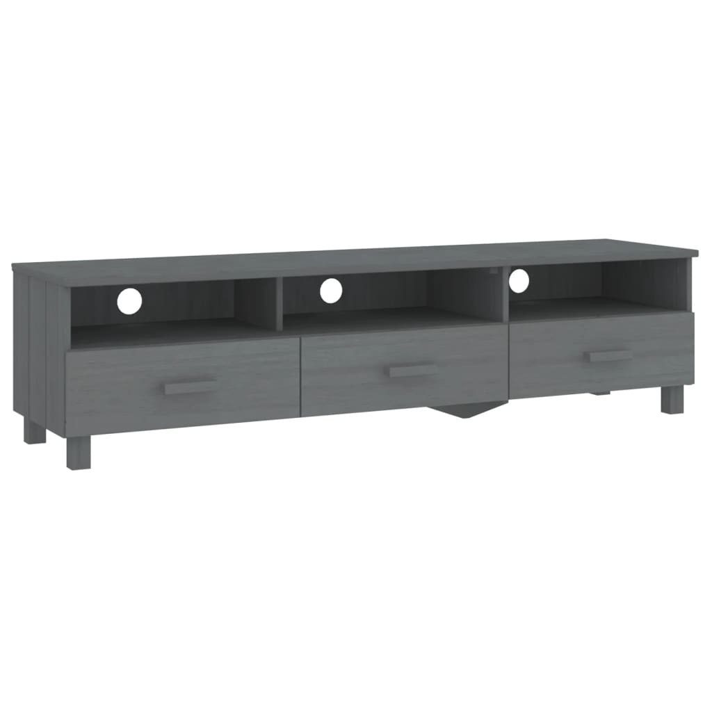 vidaXL TV-Schrank TV-Schrank HAMAR Dunkelgrau 158x40x40 cm Massivholz Kiefer (1-St)