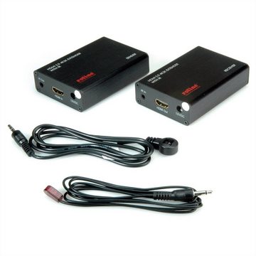 ROLINE HDMI A/V Extender über Kat.6A Kabel, 4K@60Hz Audio- & Video-Adapter, 30 m