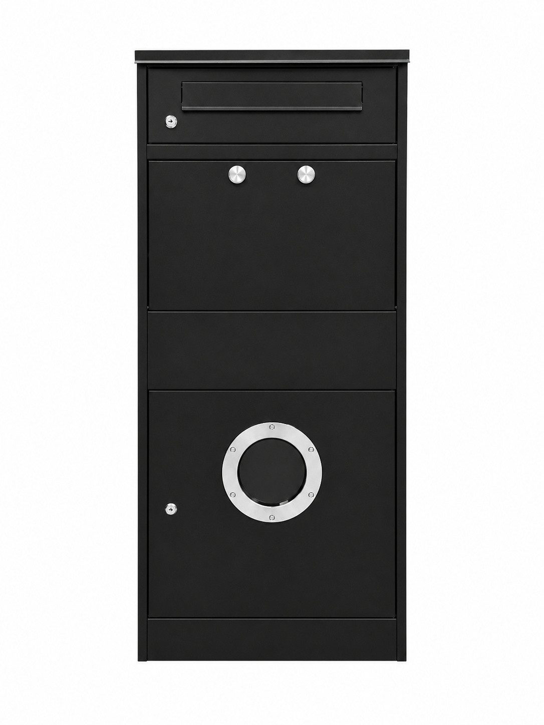 Radius Paketbriefkasten Paketbriefkasten Letterman 3 Schwarz inkl. LED Licht