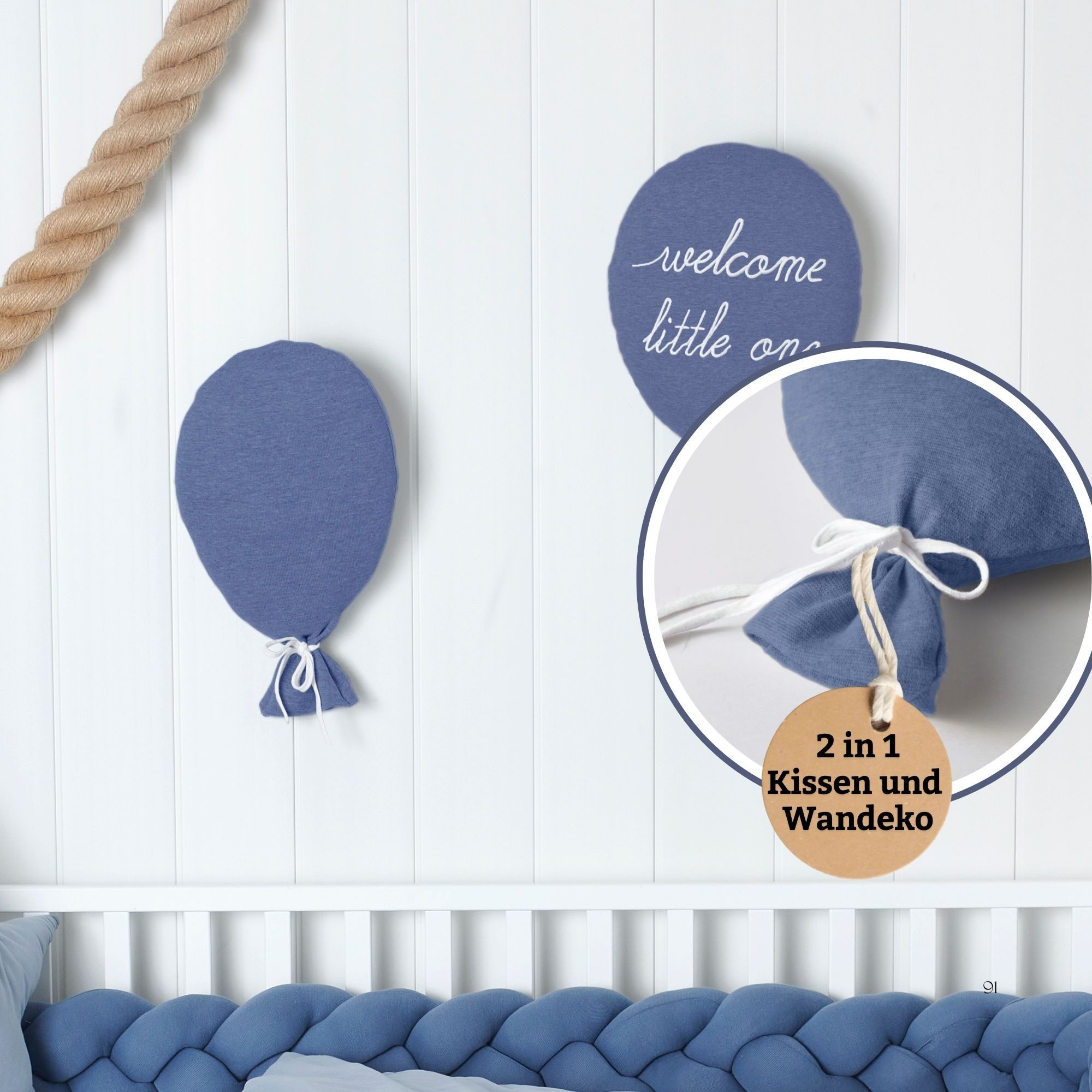 Nordic Coast Company Wimpelkette, Babyzimmer Kinderzimmer Wanddeko Geschenk Geburt Taufe Geburtstag