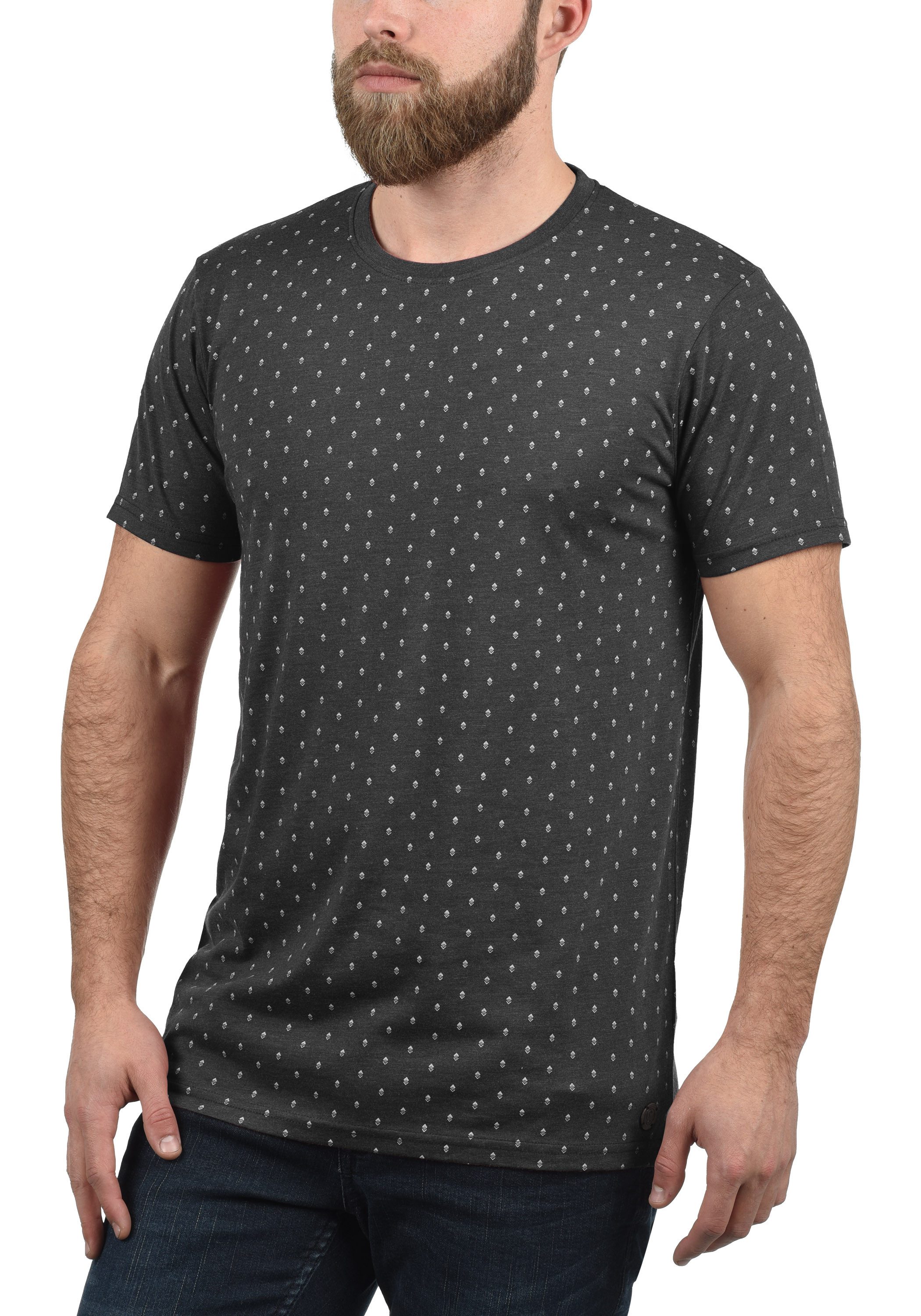 !Solid Rundhalsshirt SDAaron Kurzarmshirt mit All-Over günstig online kaufen
