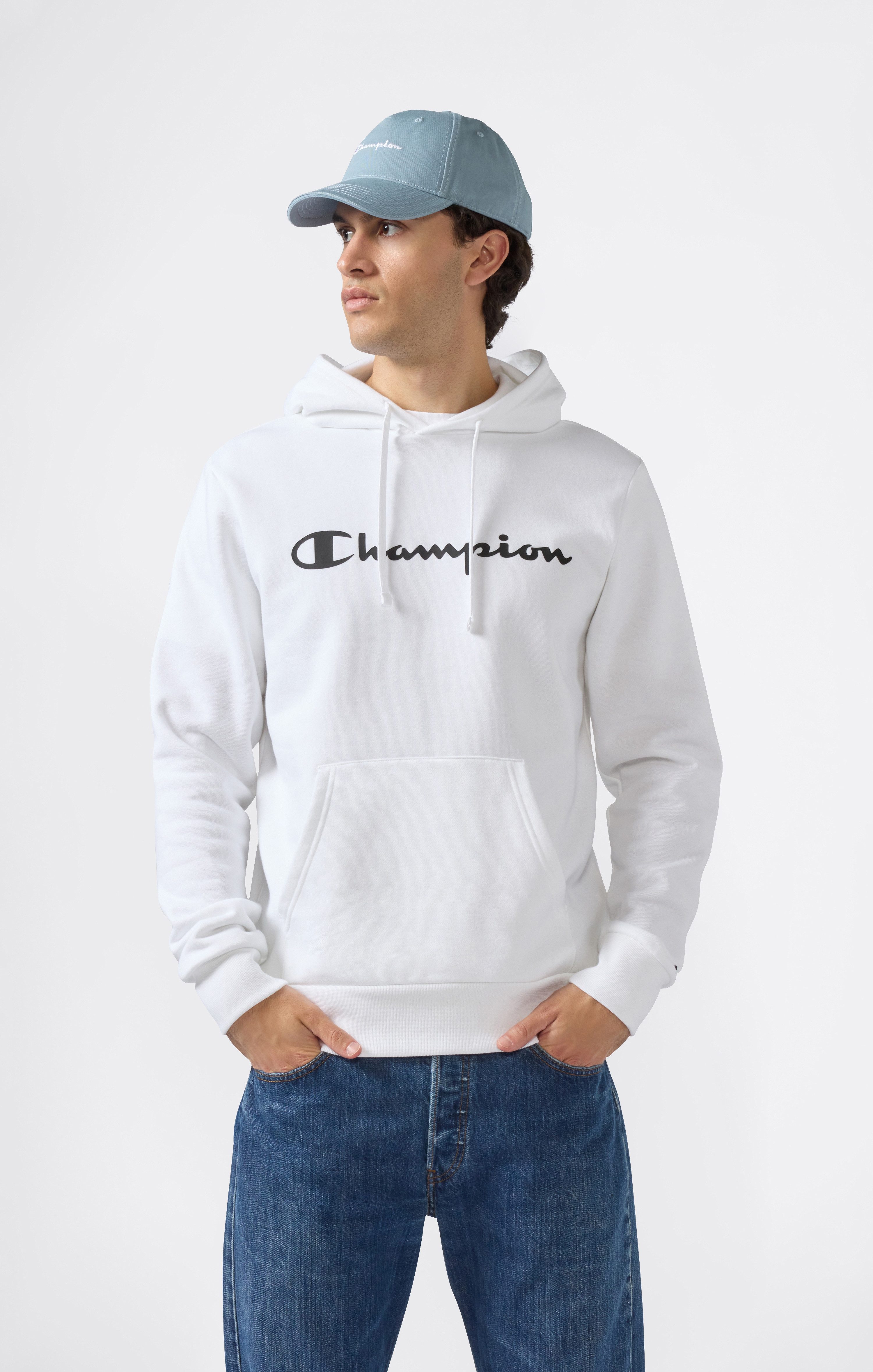 Champion Kapuzensweatshirt BASICS Fleece Hoodie Large Logo (1-tlg) günstig online kaufen