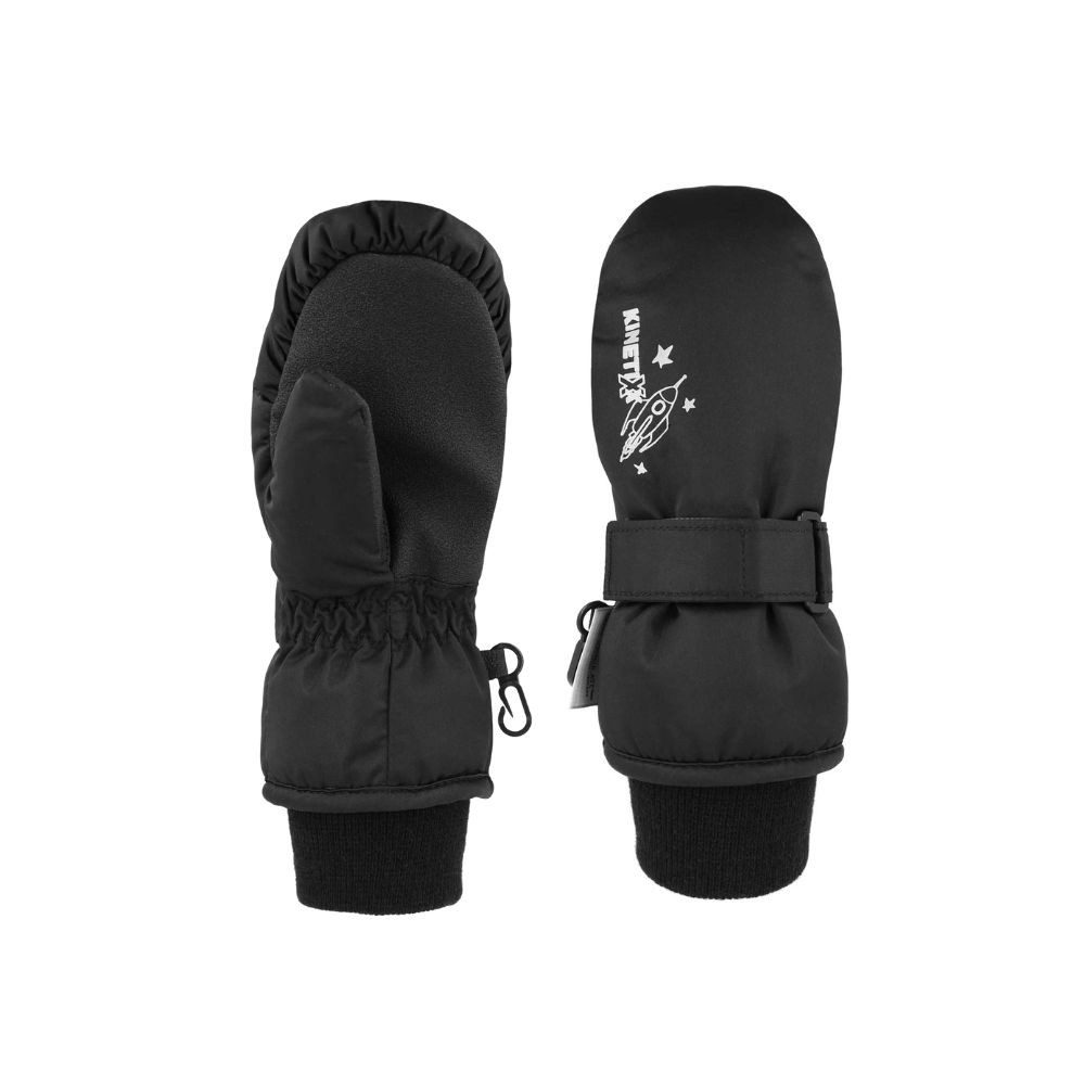 Kinetixx Skihandschuhe Warme Winterhandschuhe Carlo Mini für Kids, KinetiXx (in schwarz, blau, Weltall-Muster) Grip, Atmungsaktiv, Kälteschutz, Winddicht, Wasserdicht