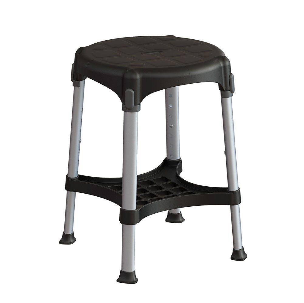 RUSSKA Dusch-Toilettenrollstuhl Russka laguna Duschhocker rund mit Ablage