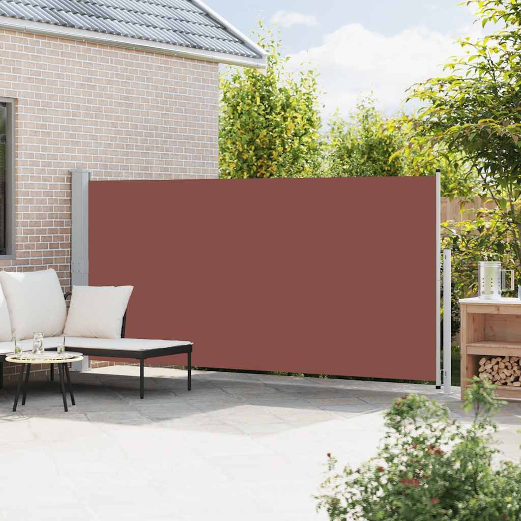 vidaXL Seitenmarkise Seitenmarkise Ausziehbar 180x500 cm Braun (1-St)