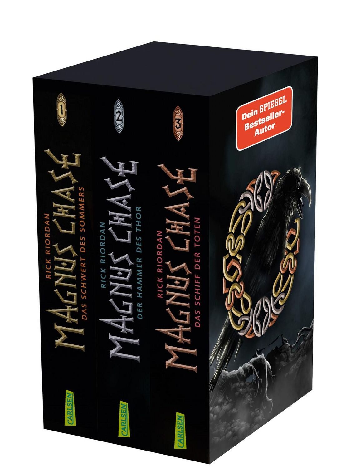 Magnus Chase: Taschenbuchschuber / Rick Riordan, Band 1-3 der lustigen Fantasy-Buchreihe ab 12 Jahren über nordische Mythen und einen (fast) normalen Typen