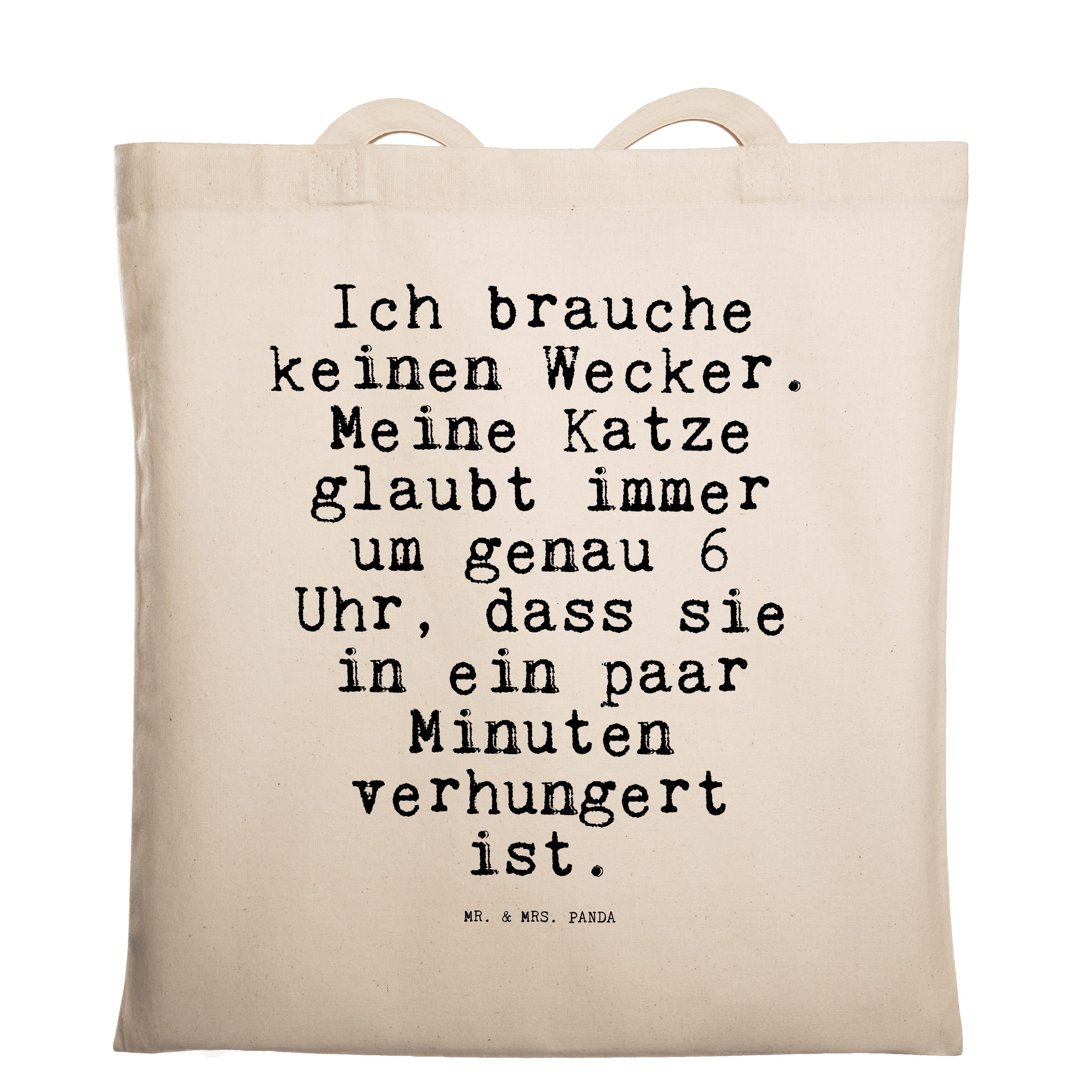 Mr. & Mrs. Panda Tragetasche »Ich brauche keinen Wecker