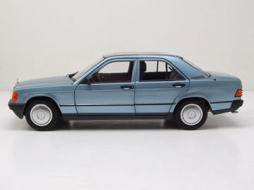 Norev Modellauto Mercedes 190 E W201 1984 hellblau metallic Modellauto 1:18 Norev, Maßstab 1:18