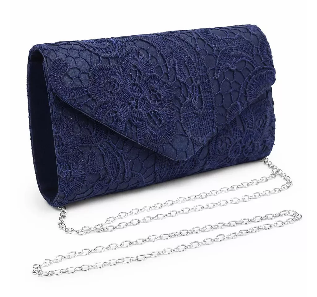 Zaewry Abendtasche Clutch Damen Elegant Kettentasche Hochzeit Umhängetasche Handtasche, Damen Abendtasche Spitze Clutch, Glitzer Tasche mit Abnehmbarer Kette