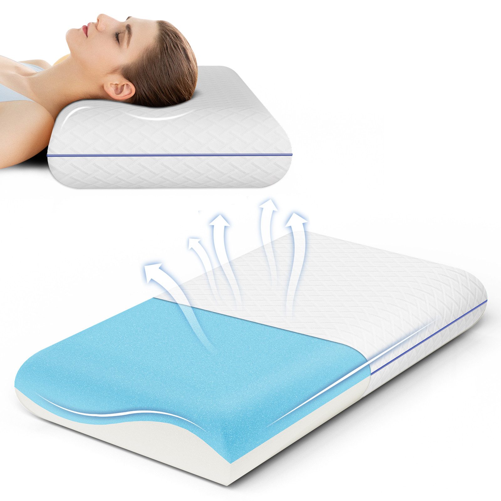ROYGBIV Nackenstützkissen Memory Foam Kissen, Orthopädisches Kissen, 12cm H günstig online kaufen