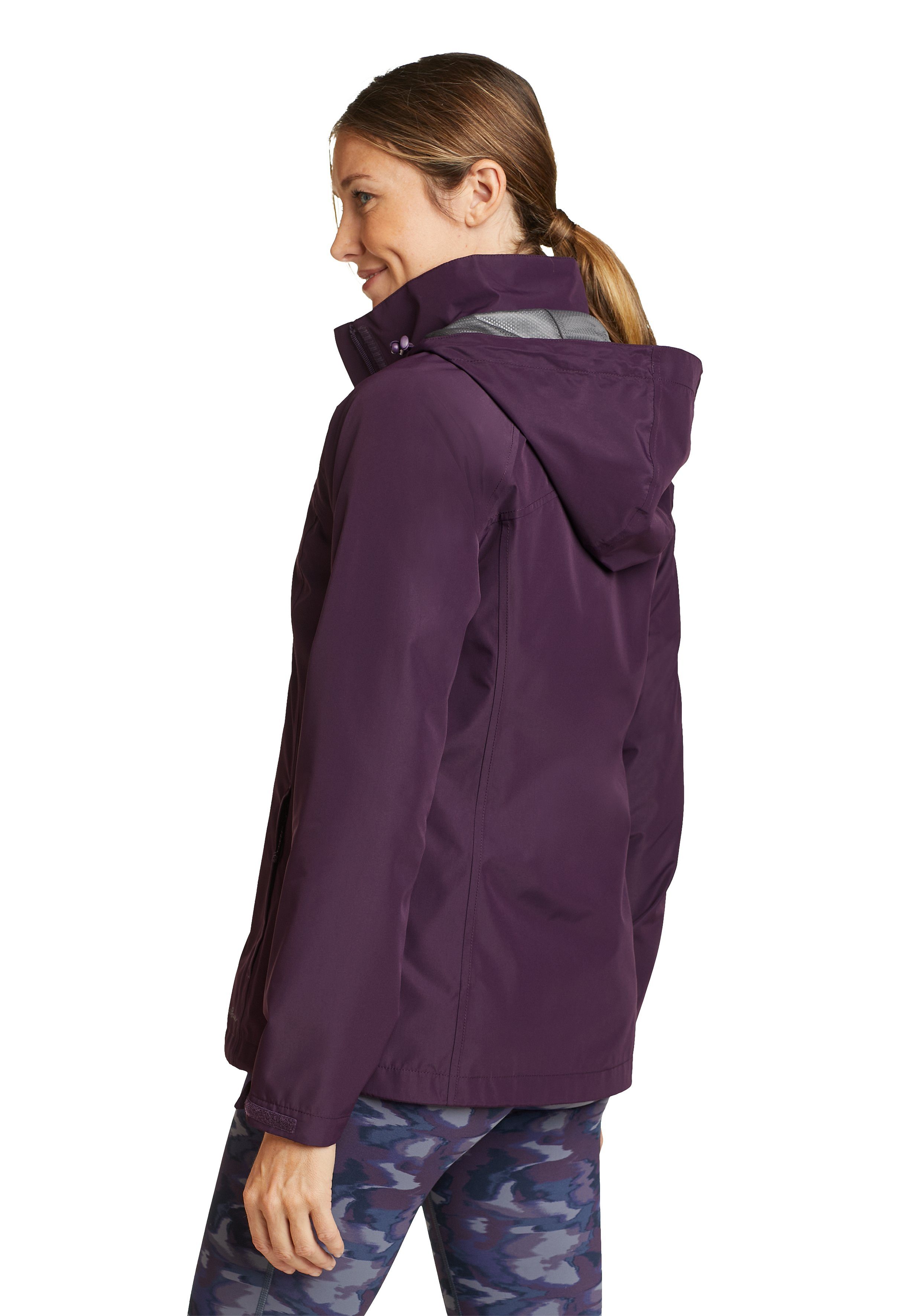 Eddie Bauer Regenjacke Regenjacke packbar Aubergine Dunkles - Rainfoil