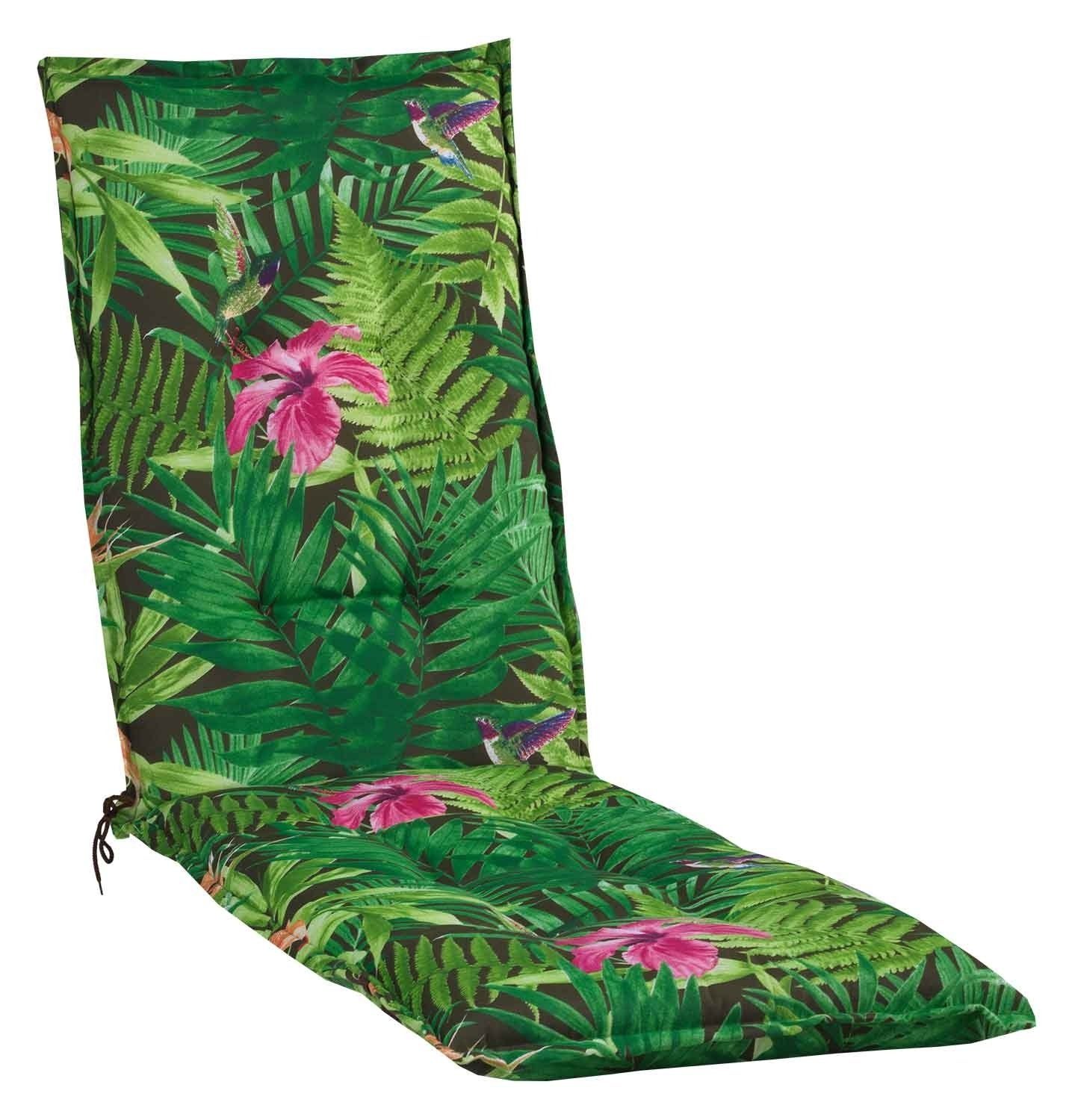 GODE Polsterauflage TROPICAL, B 50 x L 170 cm, Grün, Relaxauflage, (1