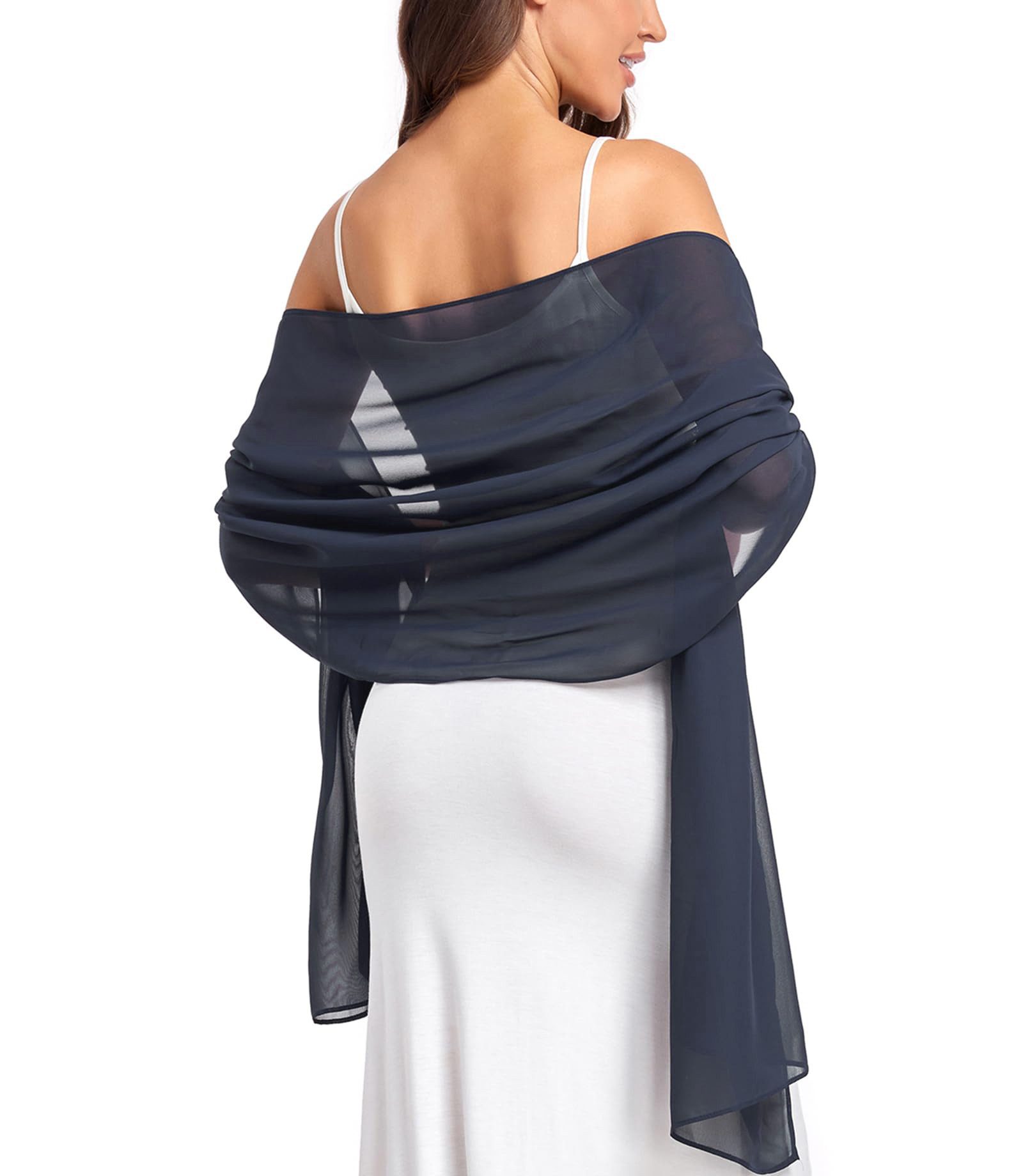 Zaewry Modeschal Damen Schal – Elegante leichte Stola, weich fließend, (1-St), ideal für Abendkleid, Hochzeit & festliche Anlässe