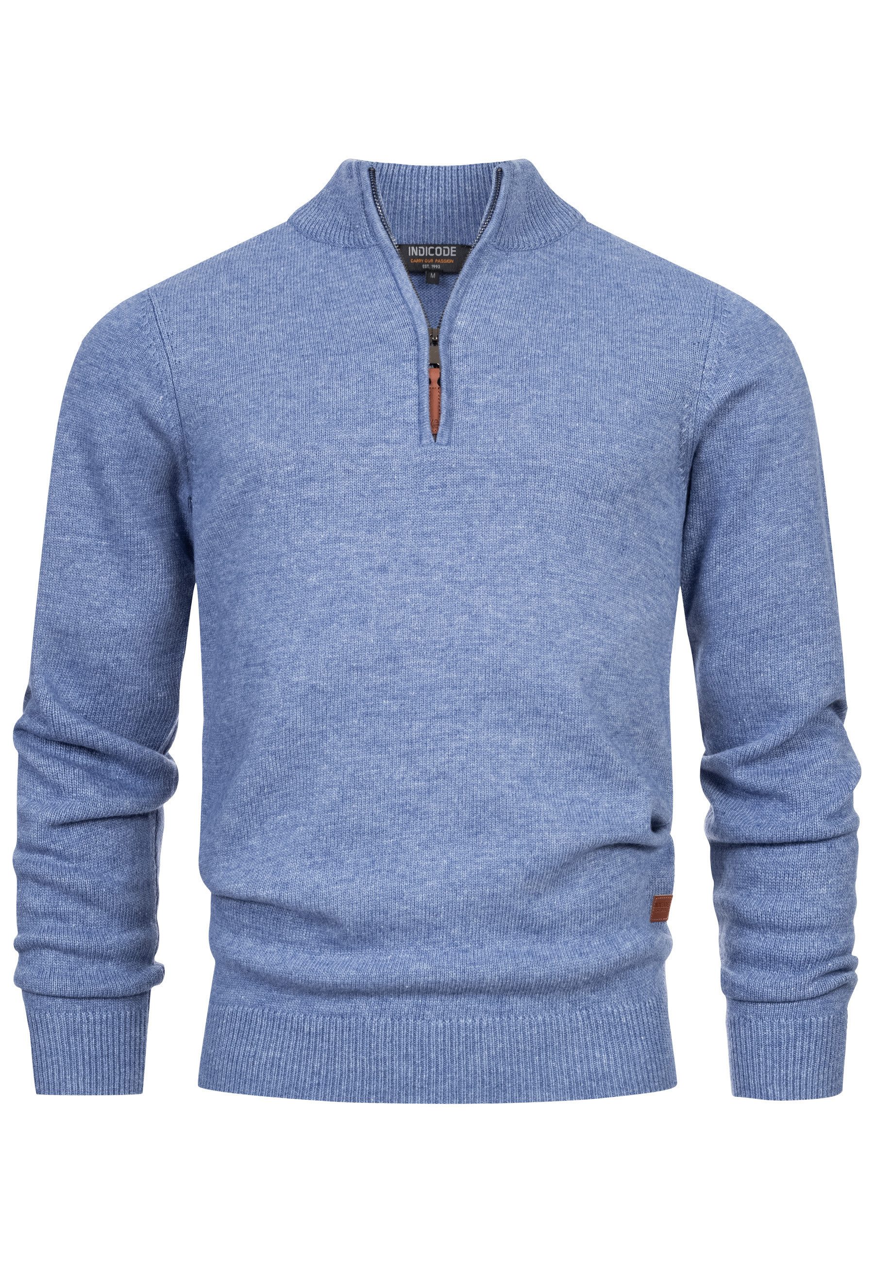 Indicode Strickpullover Herren INMargous Half-Zip Pullover Herrenpullover H günstig online kaufen