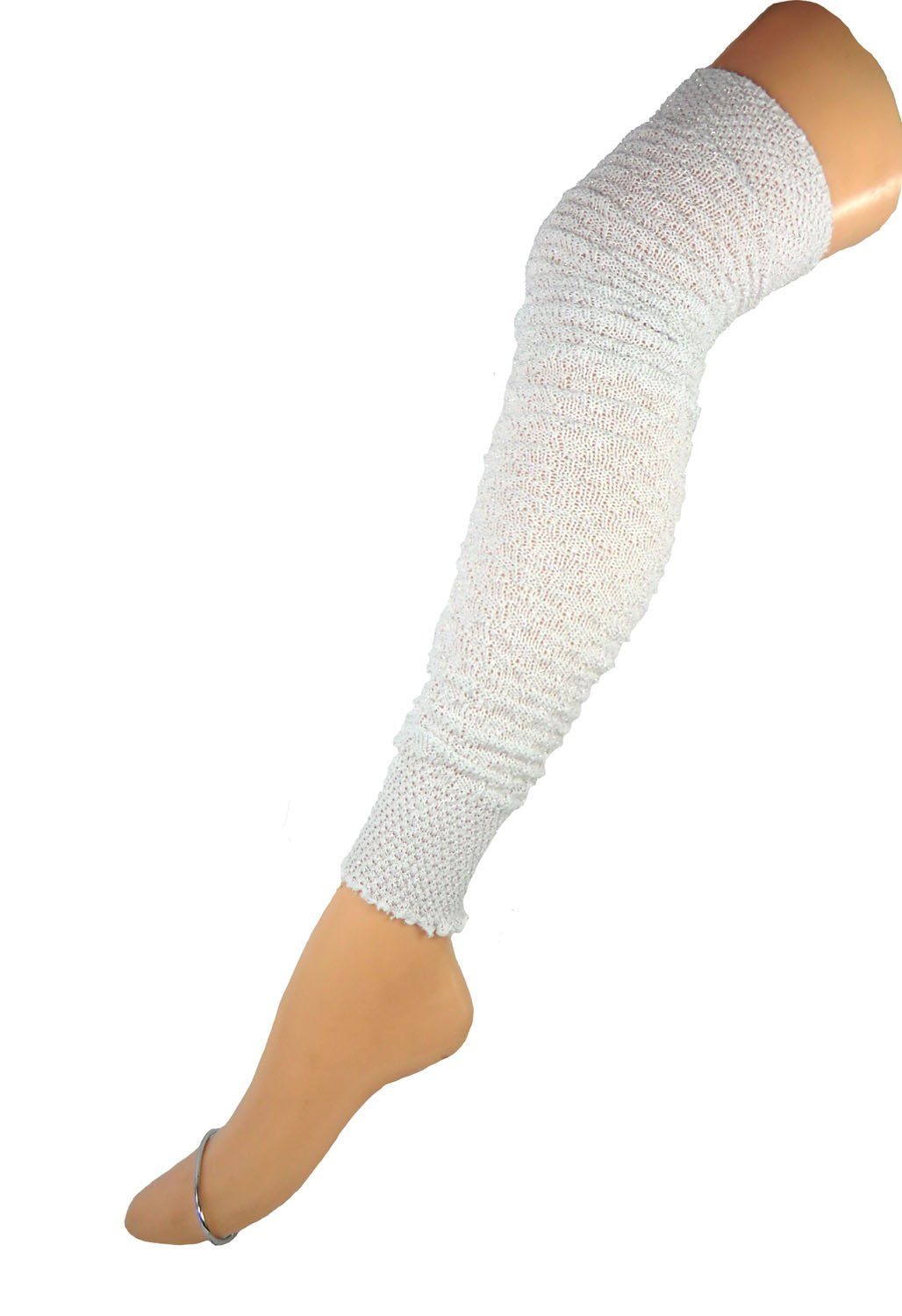 WERI SPEZIALS Strumpfhersteller GmbH Beinstulpen Damen Stulpen XXL Legwarmer weiß Weich und bequem für Tanzunterricht perferkt geeignet