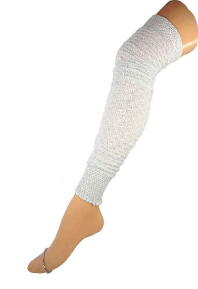 WERI SPEZIALS Strumpfhersteller GmbH Beinstulpen Damen Stulpen XXL Legwarmer weiß Weich und bequem für Tanzunterricht perferkt geeignet